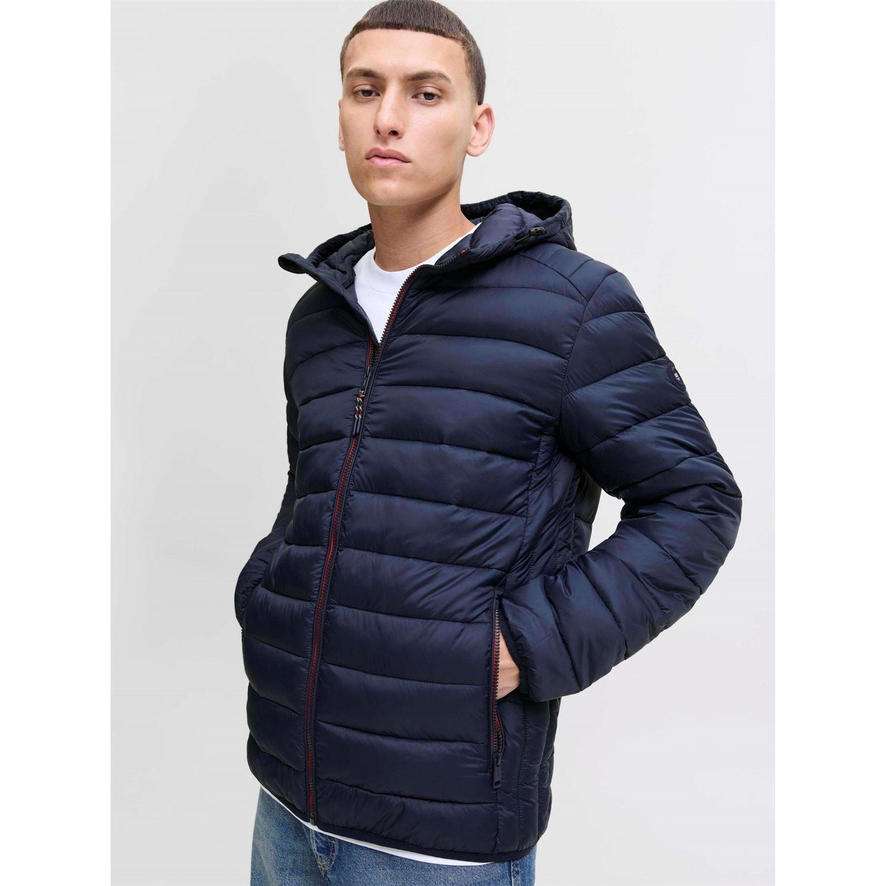 Jack and Jones Mens Bradley Hooded Puffer