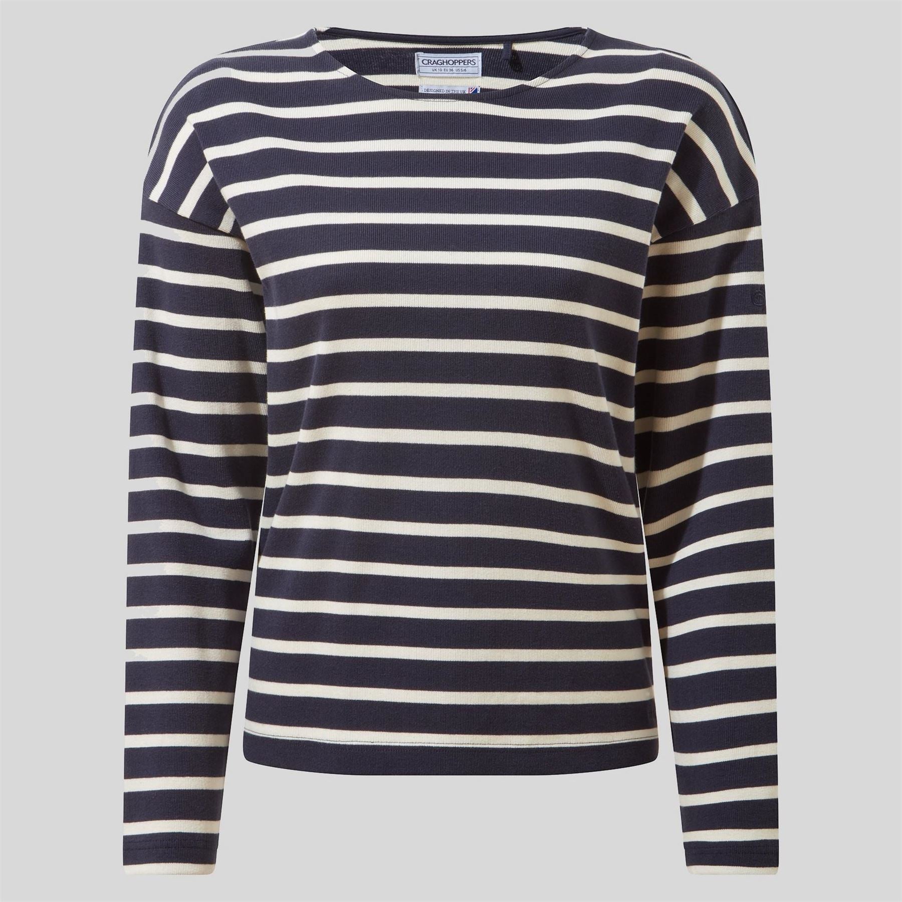Craghoppers Sinead Boat Neck Long Sleeve Drop Shoulder Jersey Top