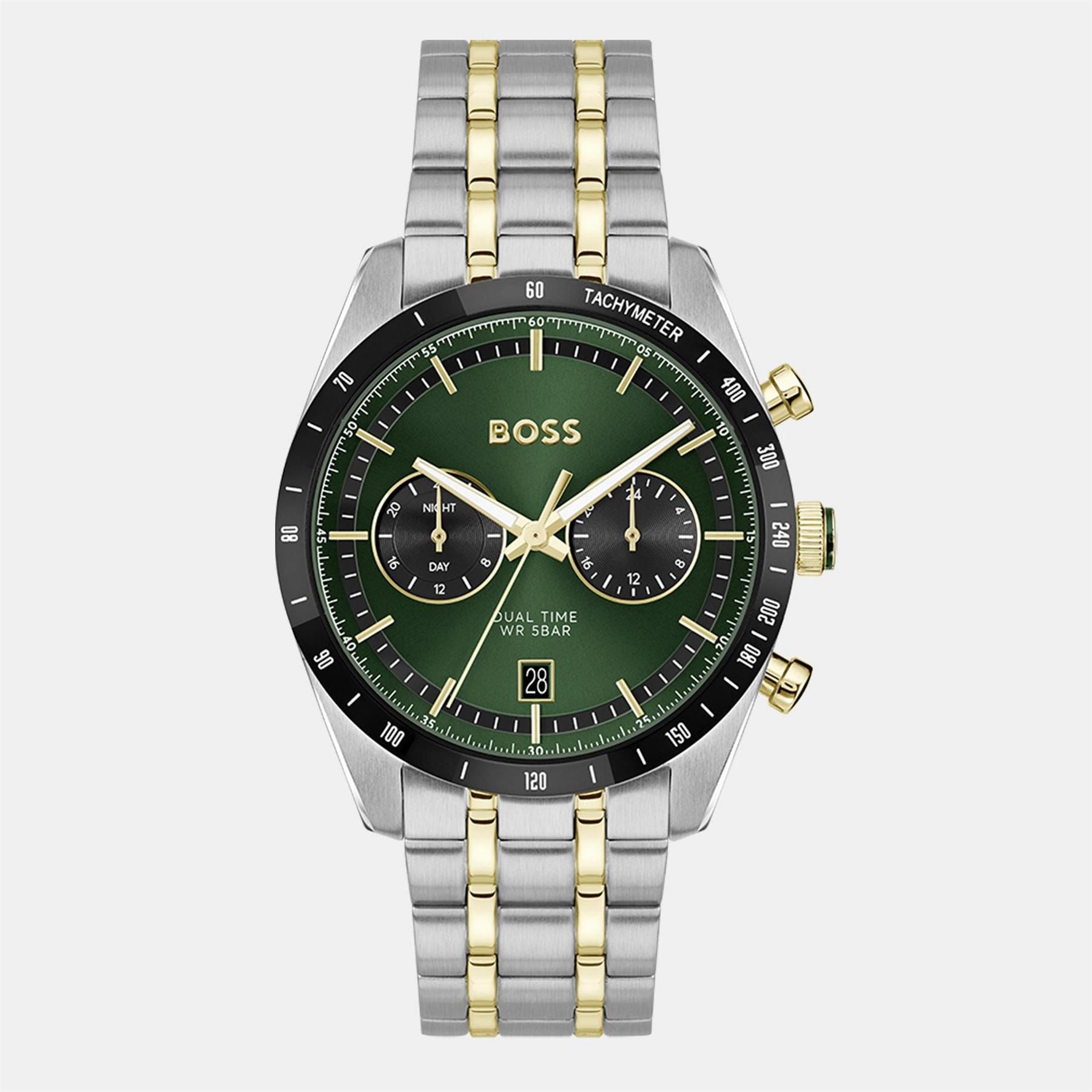 Boss Tourmaster Racing Steel Bracelet Analogue Watch