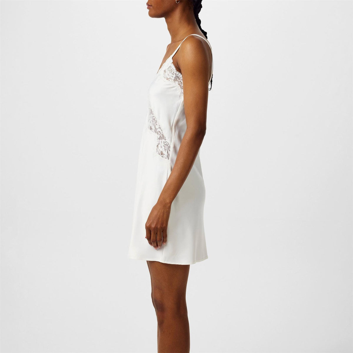 Lauren by Ralph Lauren Satin Lace Trim Chemise