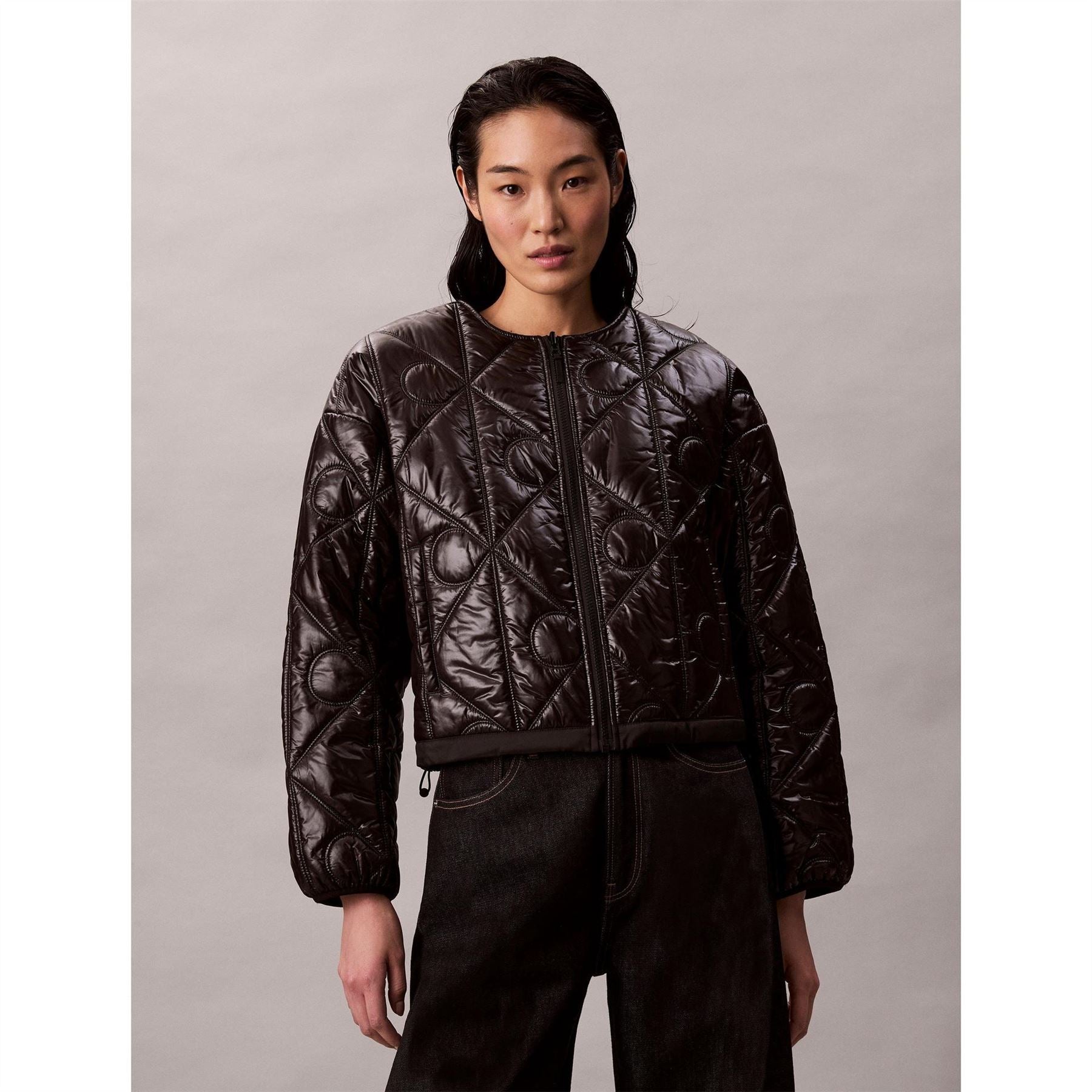 Calvin Klein Jeans Quilted Ribbed Cuff Puffer Jacket