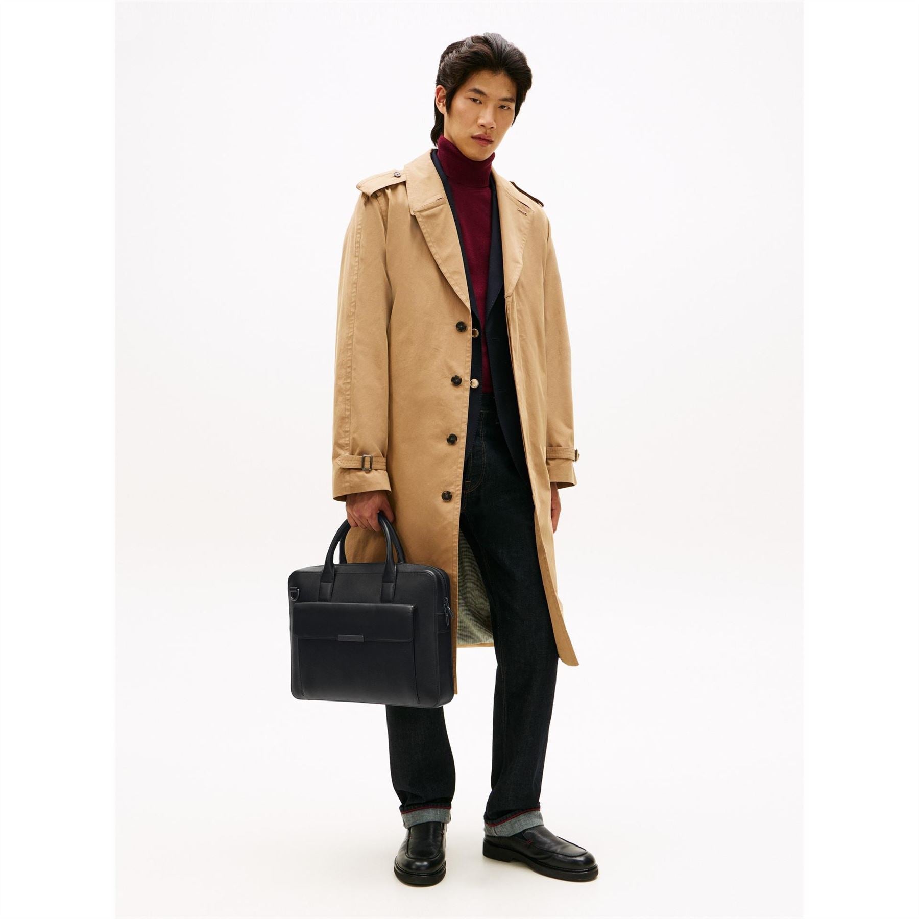 Tommy Hilfiger Business Leather Document Laptop Bag