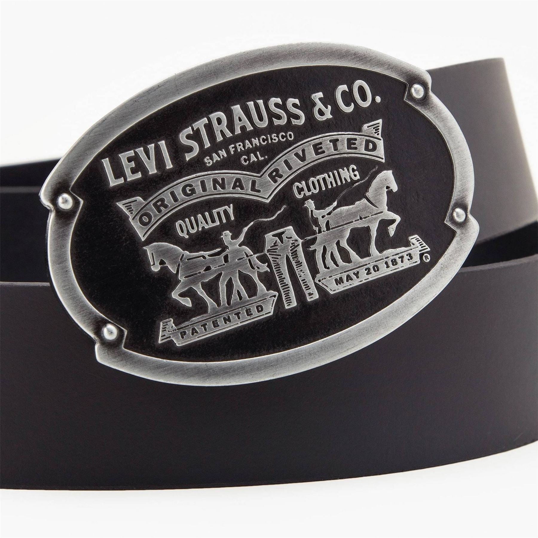 Levis Billy Plaque Leather Belt