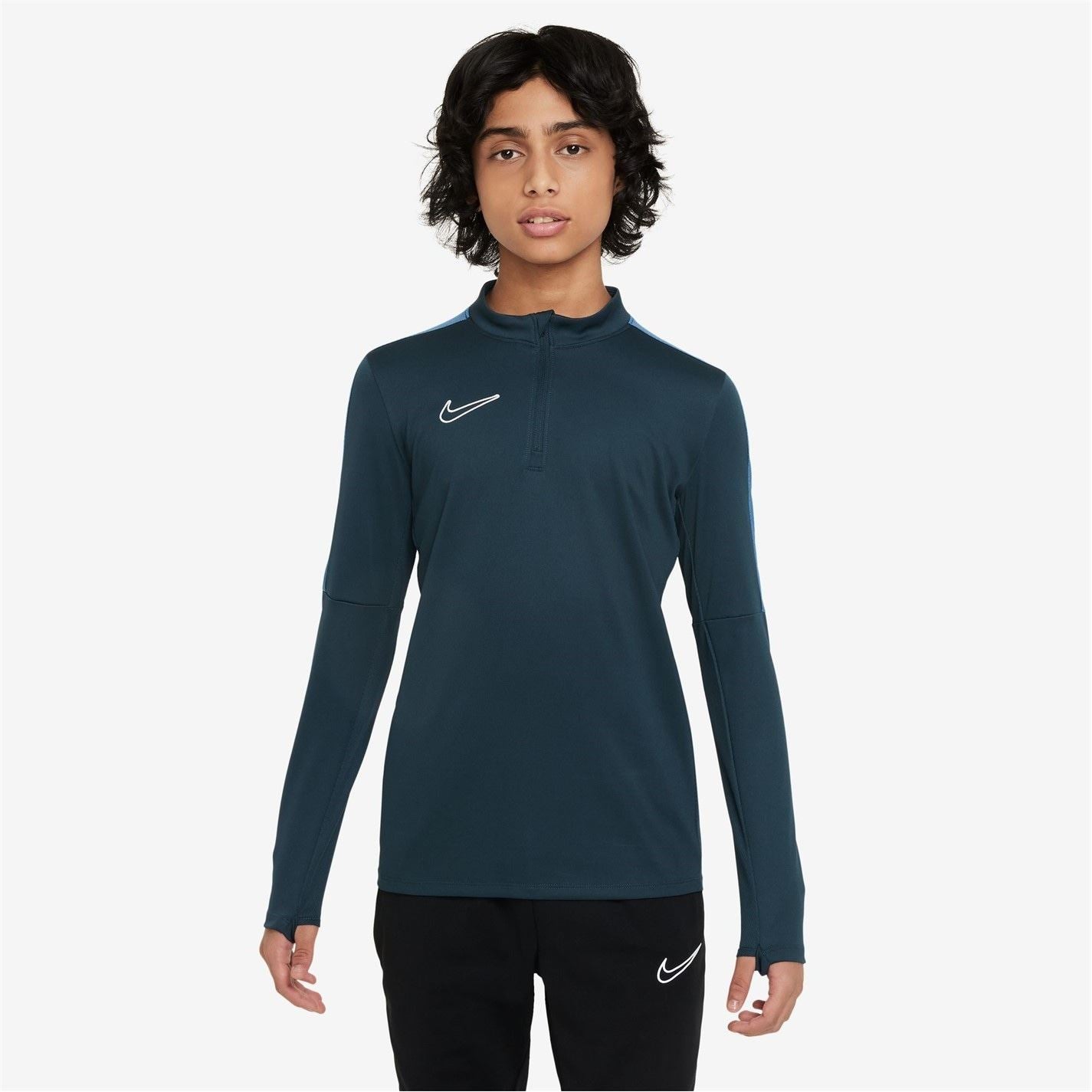 Nike Regular Fit Zip Neck Drill Long Sleeve T-Shirt