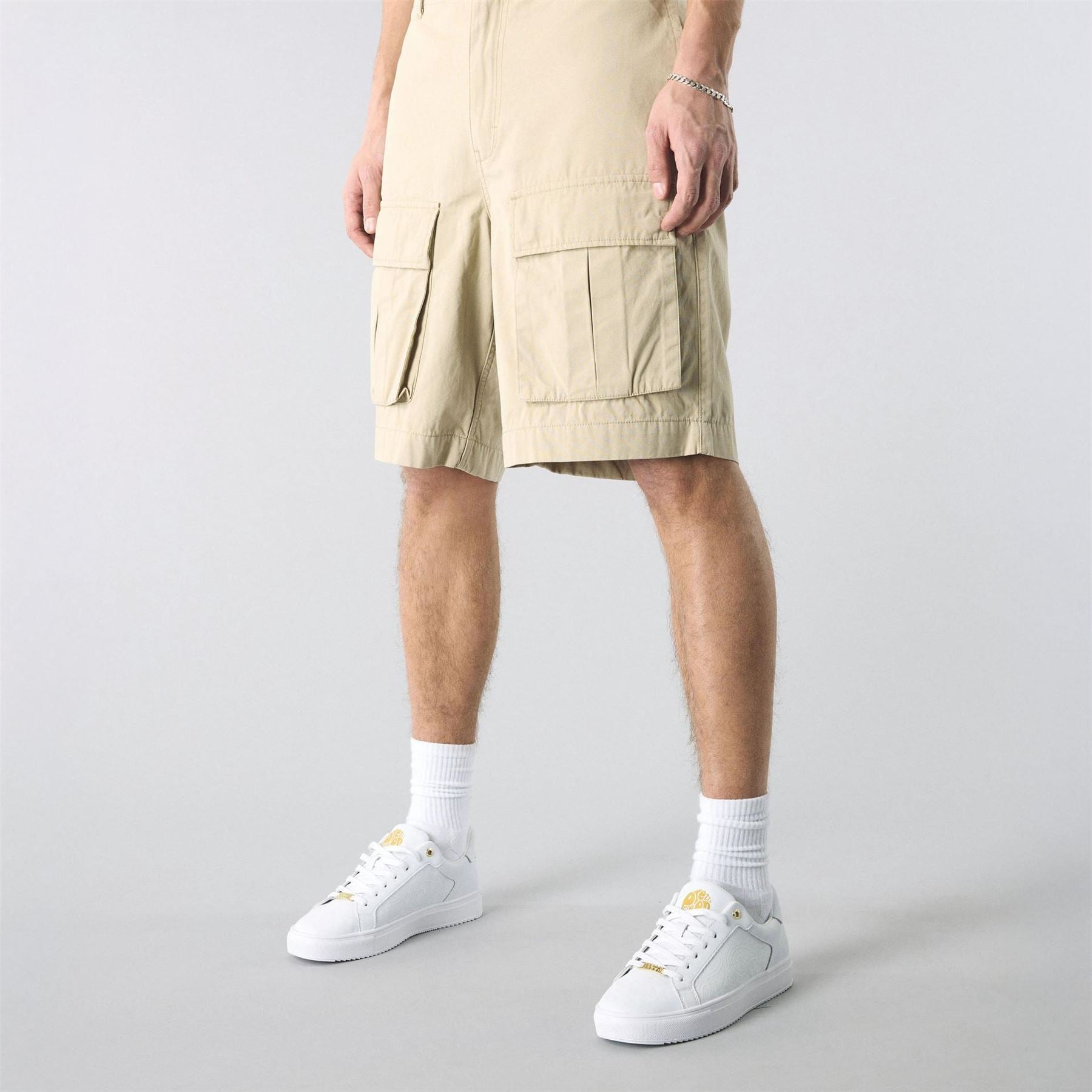 Pretty Green Cargo Shorts with Utility Pocket