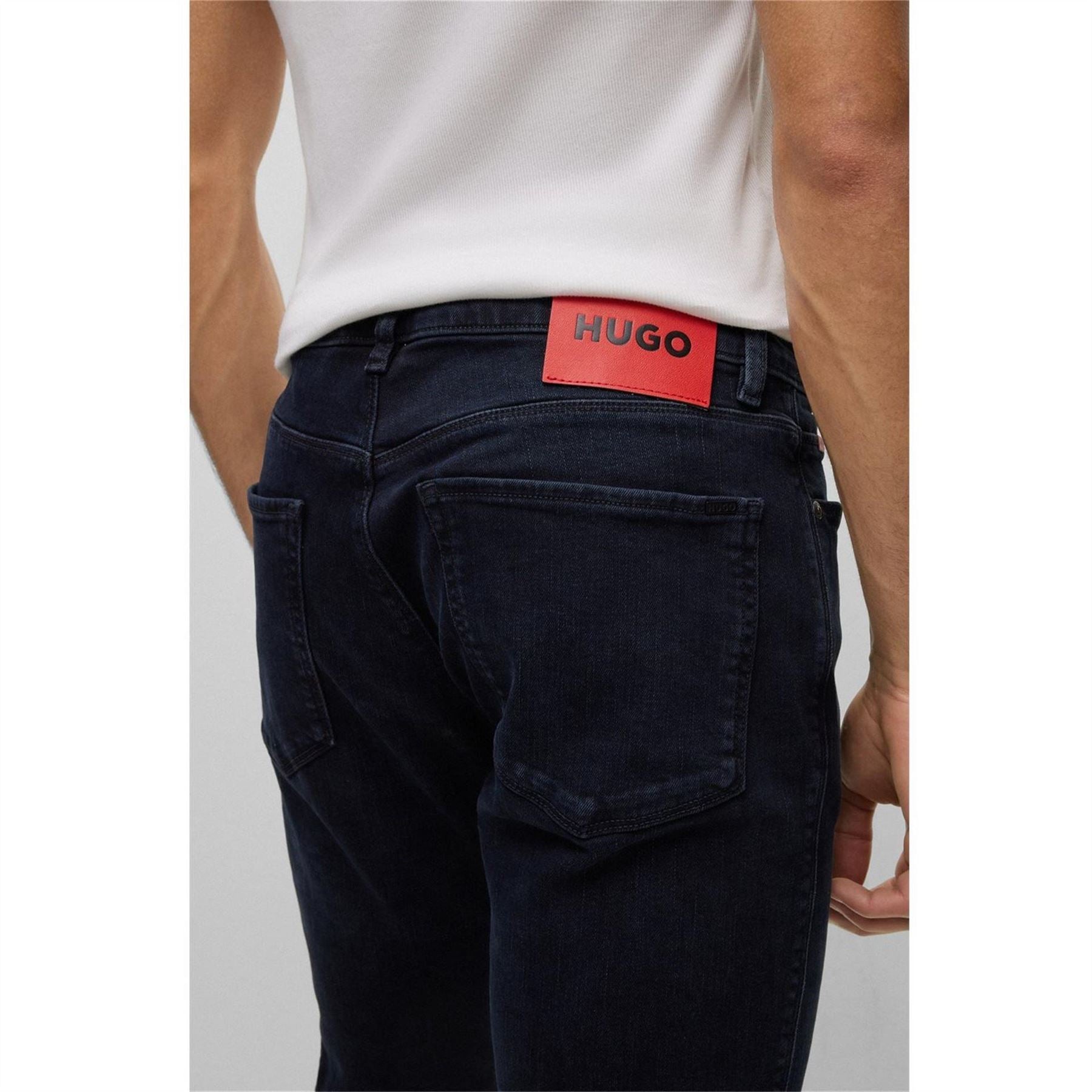 Hugo Mid Rise Slim Fit Five Pocket Jeans