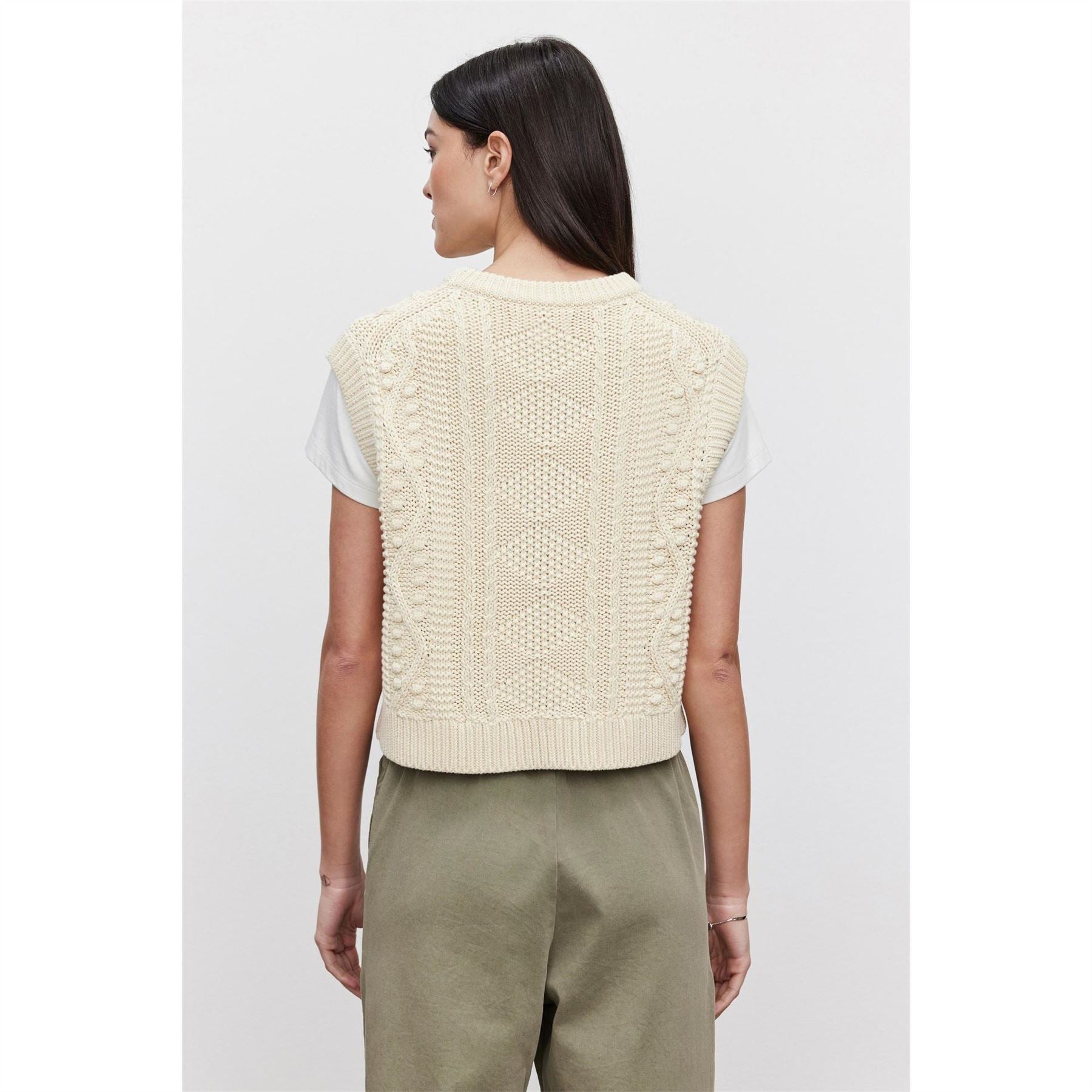 Velvet by Graham and Spencer Cable Detail Regular Fit Sweater