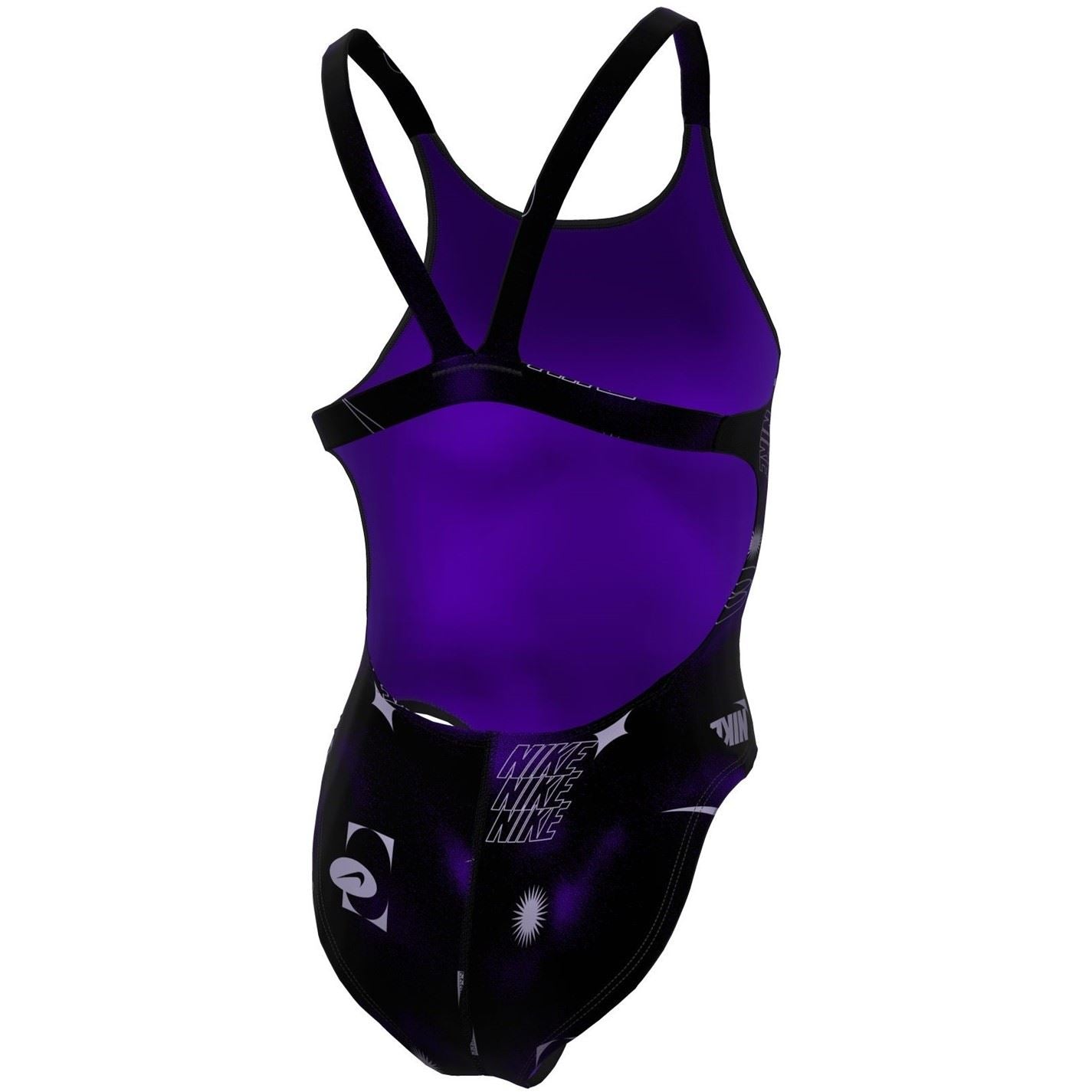Nike Mp Fastback Snug Fit Lettering Logo Swimsuit