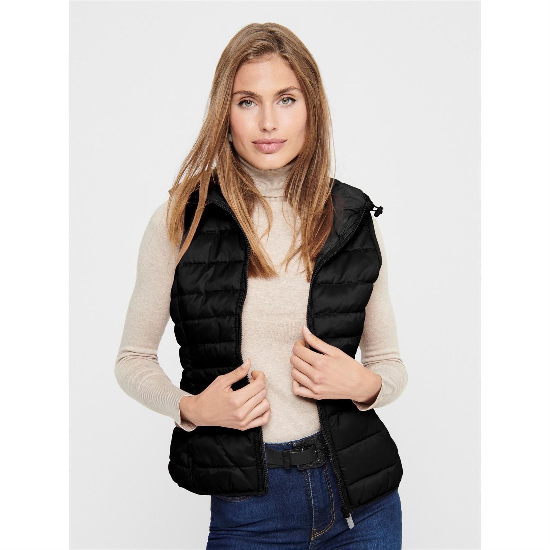 Only Tahoe Full Zip Quilted Hooded Gilet