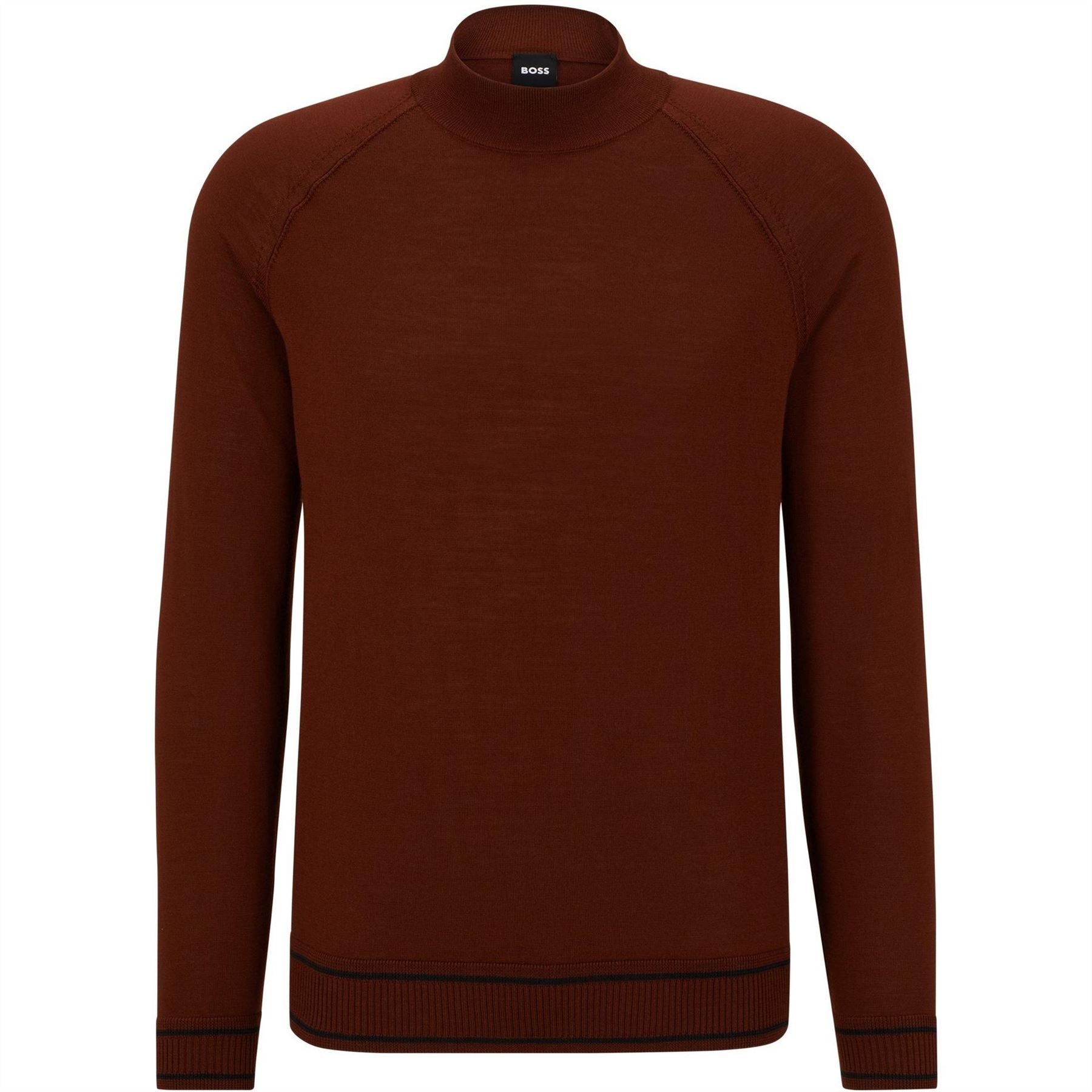 Boss Favino Regular Fit Raglan Sleeve Mock Neck Sweater