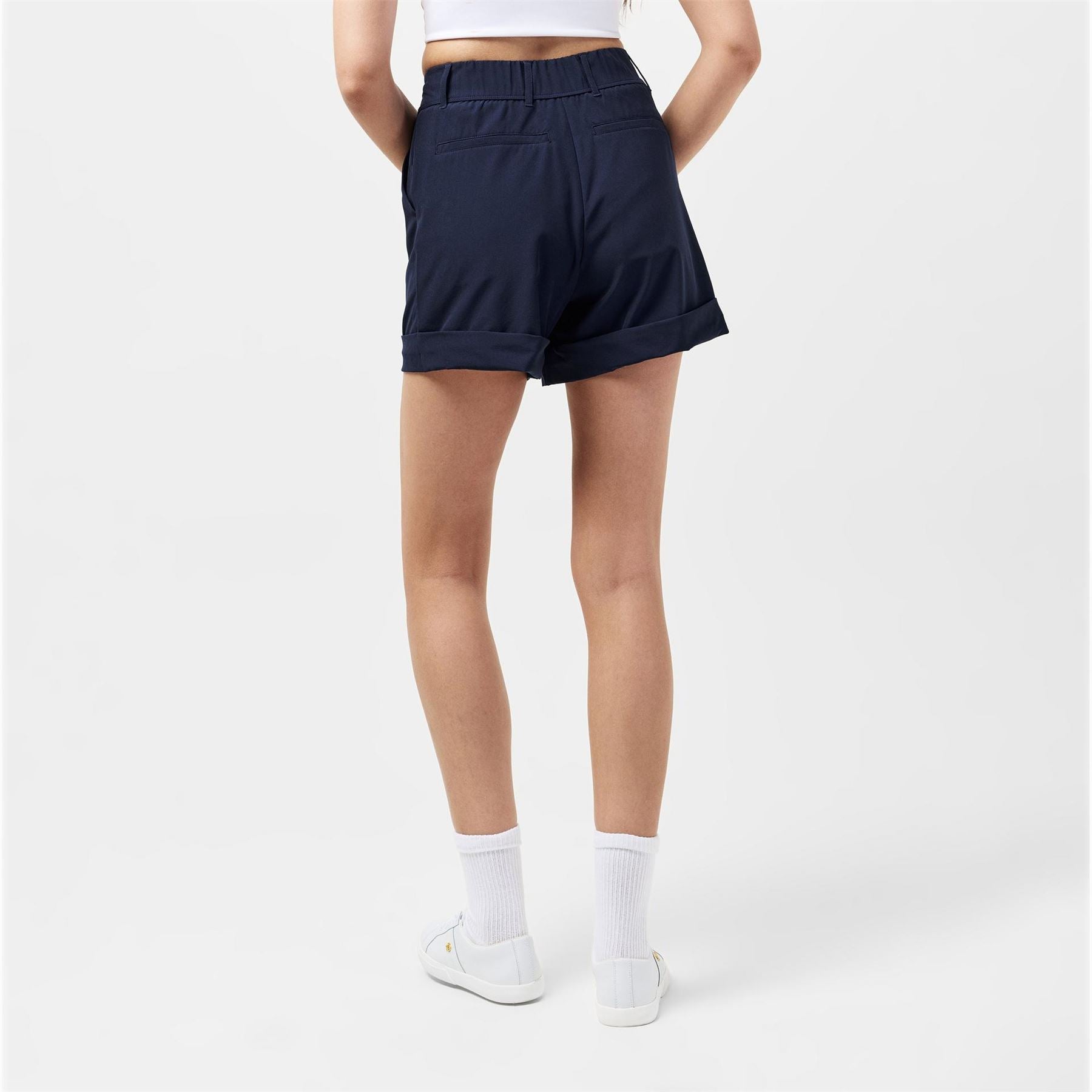 Lacoste Bermuda Solid Patterned Banded Hem Shorts