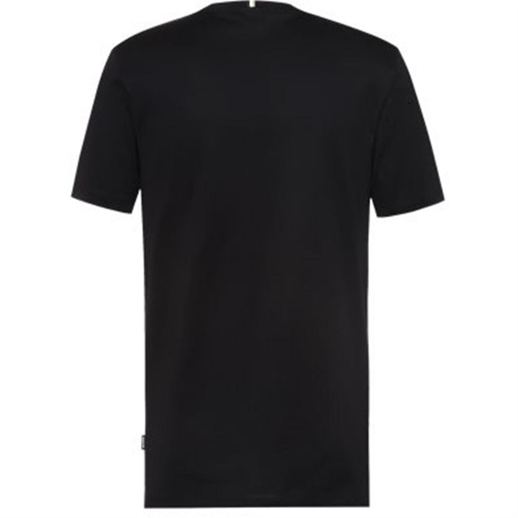 Boss Tessler 150 Black Cotton Short Sleeve Slim Fit T-Shirt