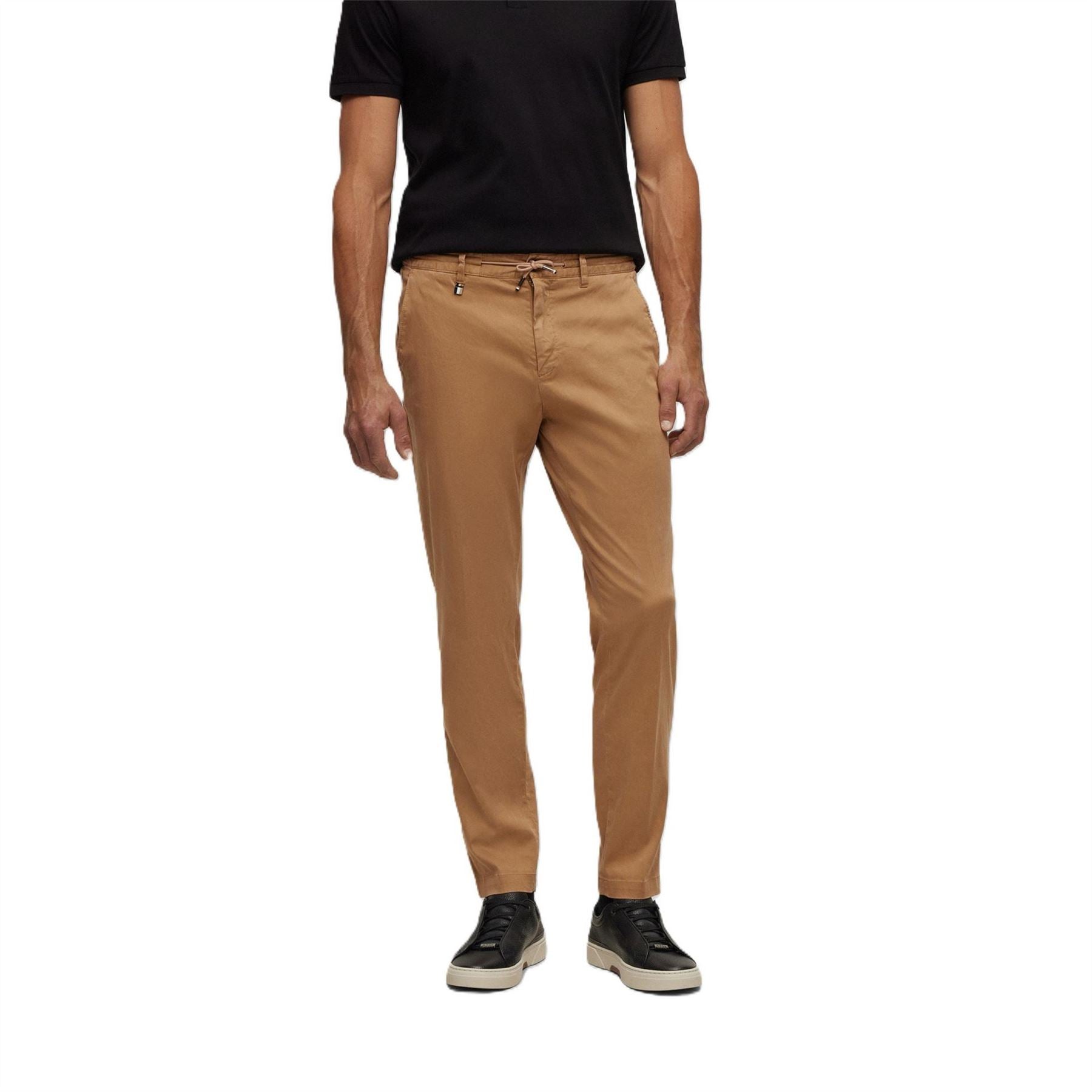 Boss Genius Solid Patterned Straight Chinos