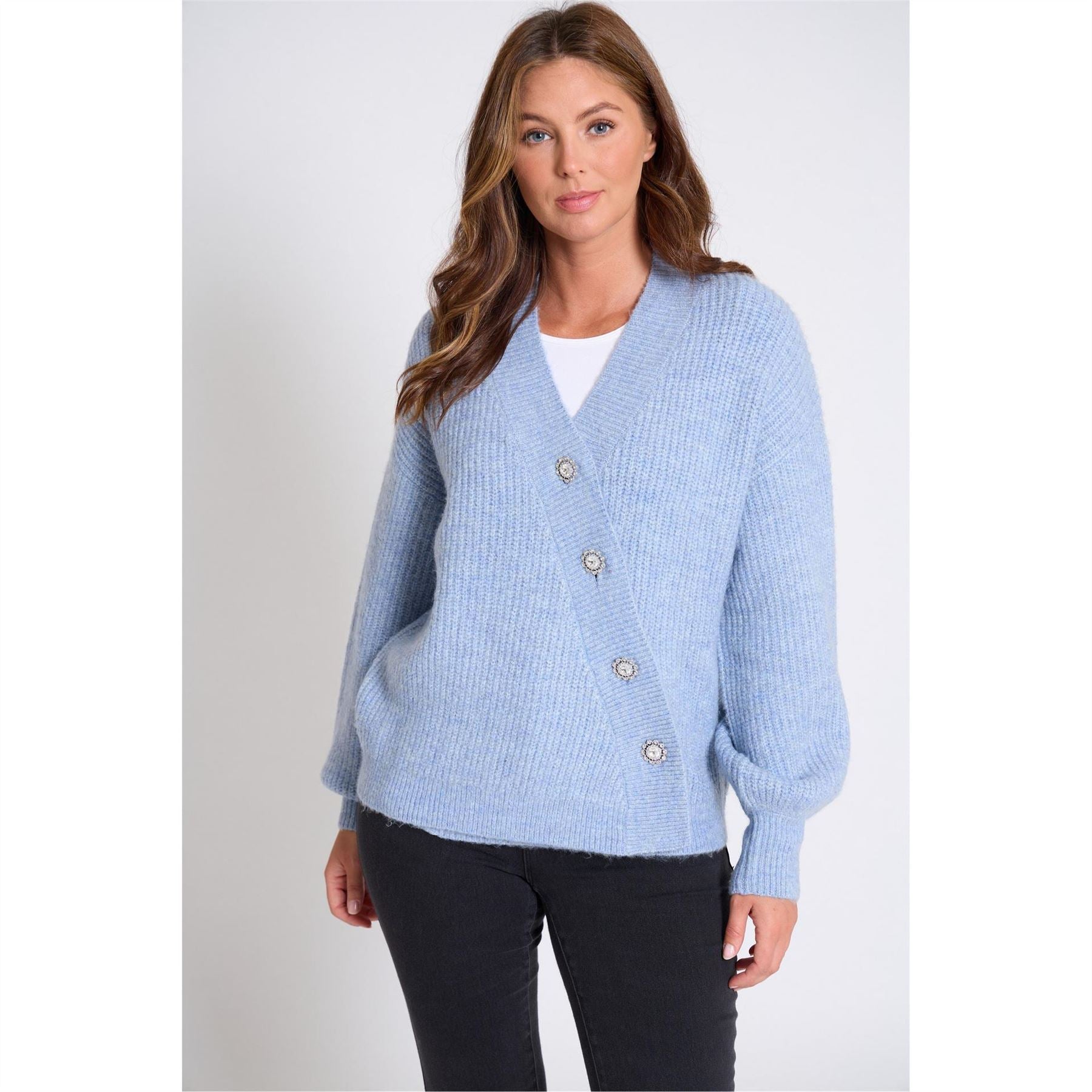 Be You Asymmetrical V-Neck Long Sleeve Sweater