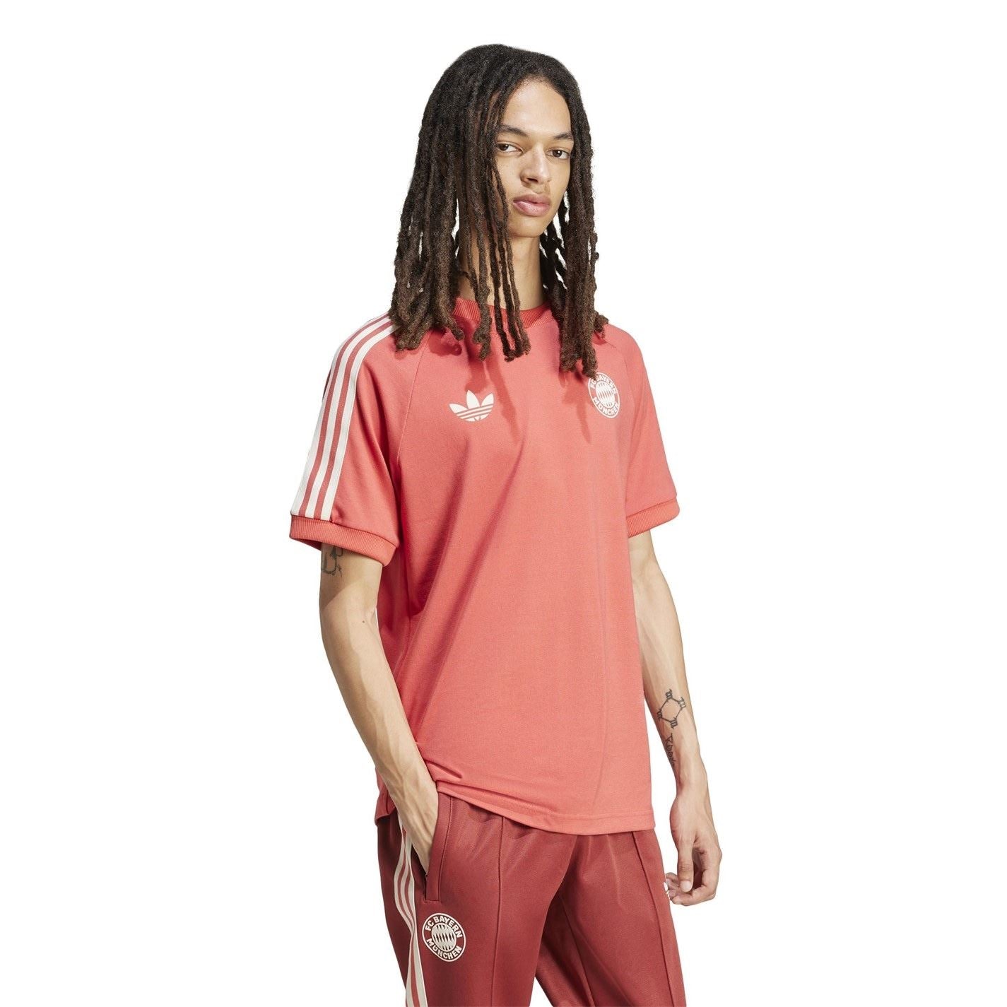 adidas Bayern Munich Originals 3 Stripe T-Shirt Adults