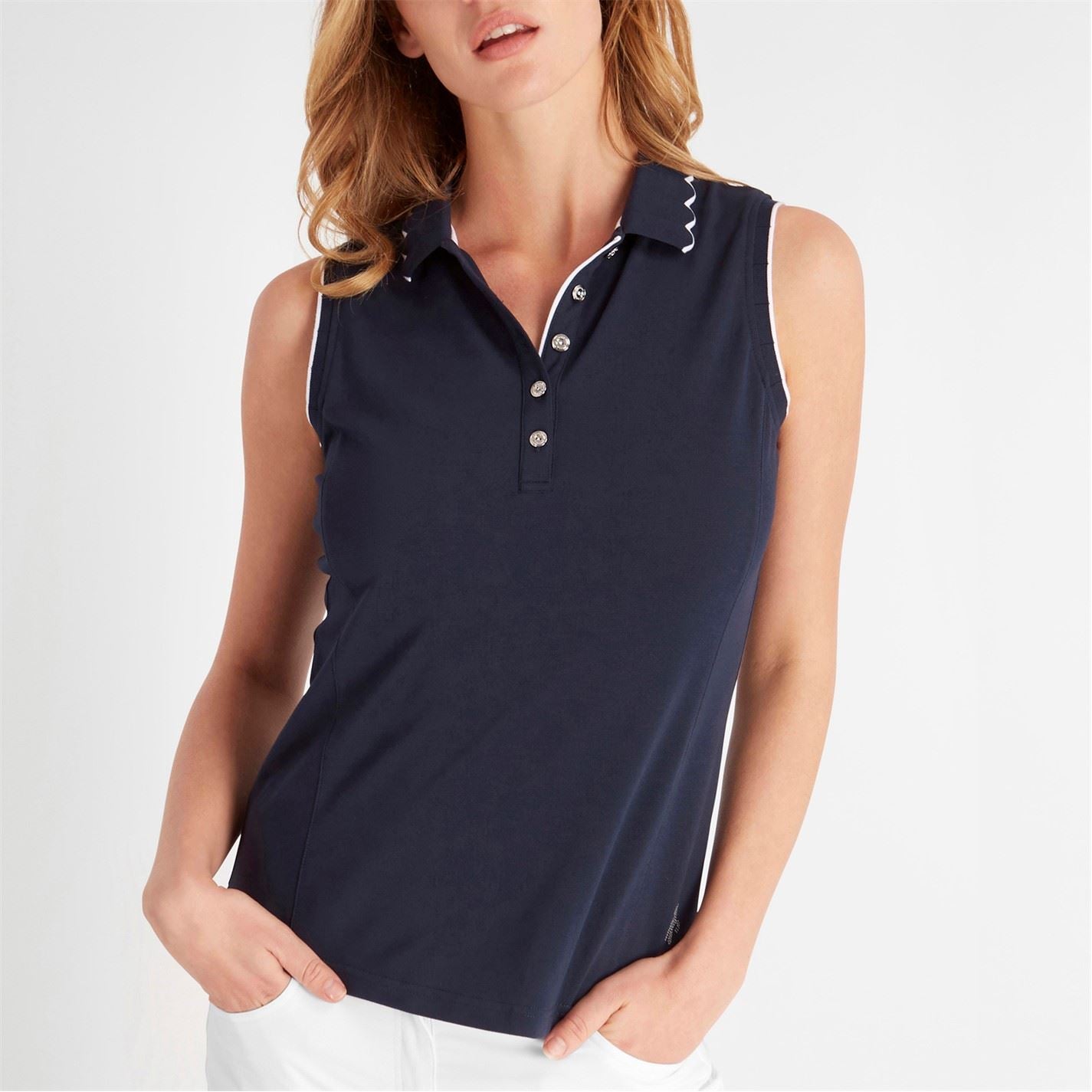 Calvin Klein Golf Womens Lamb Nadia Sleeveless Polo Shirt