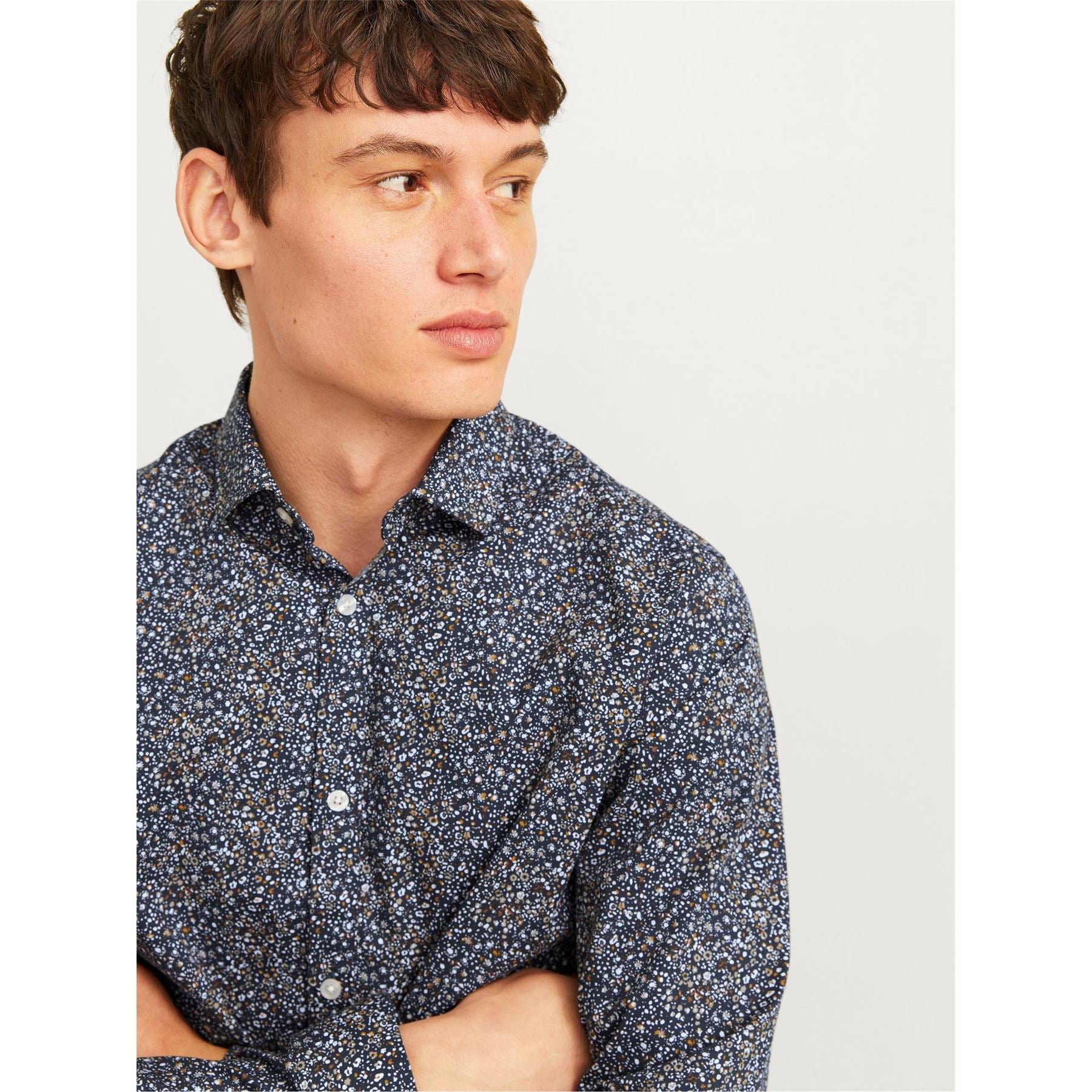 Jack and Jones All Over Print Slim Fit Dress Shirt