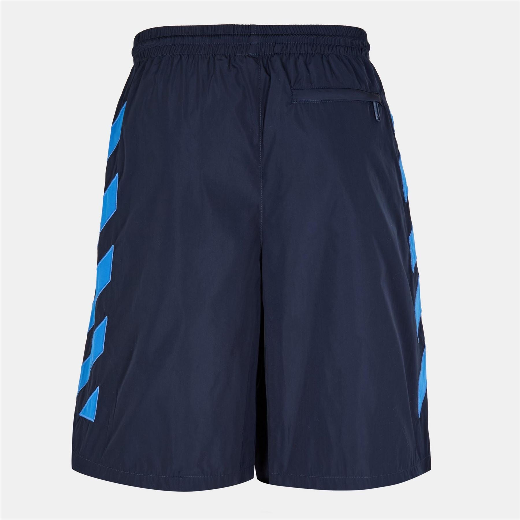 Off White Diagonal Bermuda Shorts with Elasticated Waistband