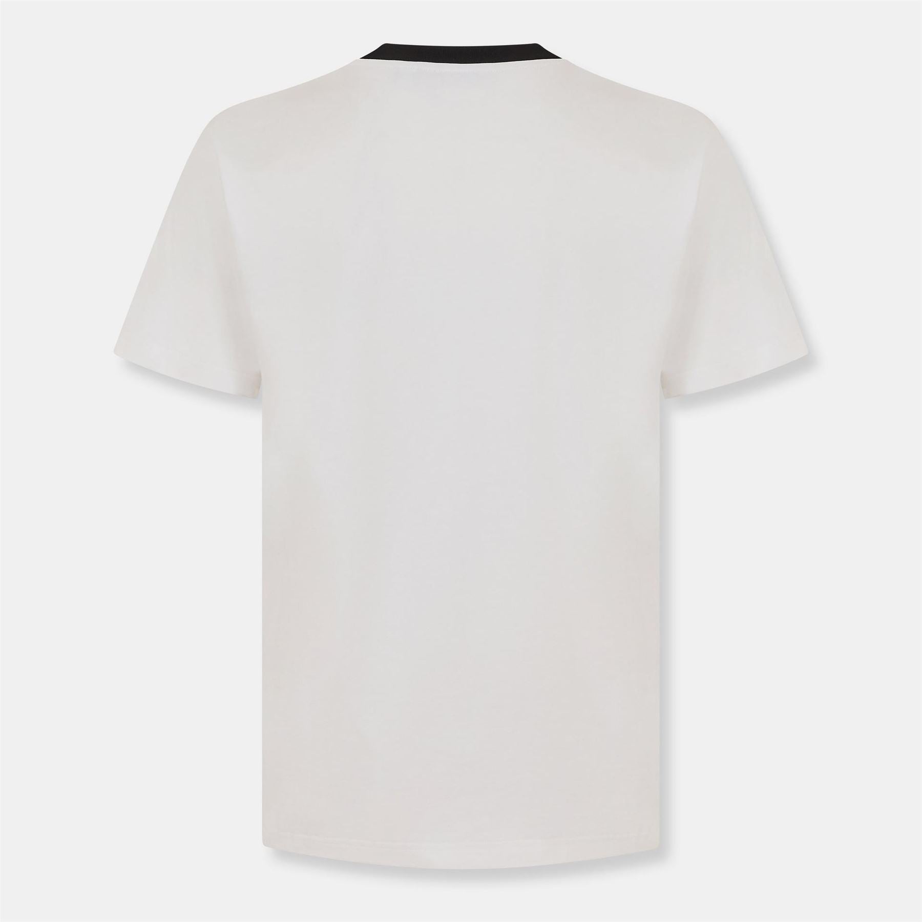 Off White Rib Crew Neck Short Sleeve T-Shirt