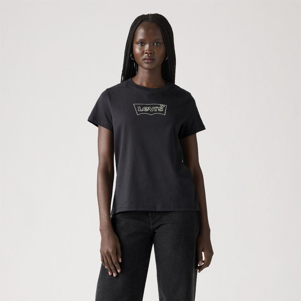 Levis The Perfect Wordmark Graphic Crew Neck Short Sleeve T-Shirt