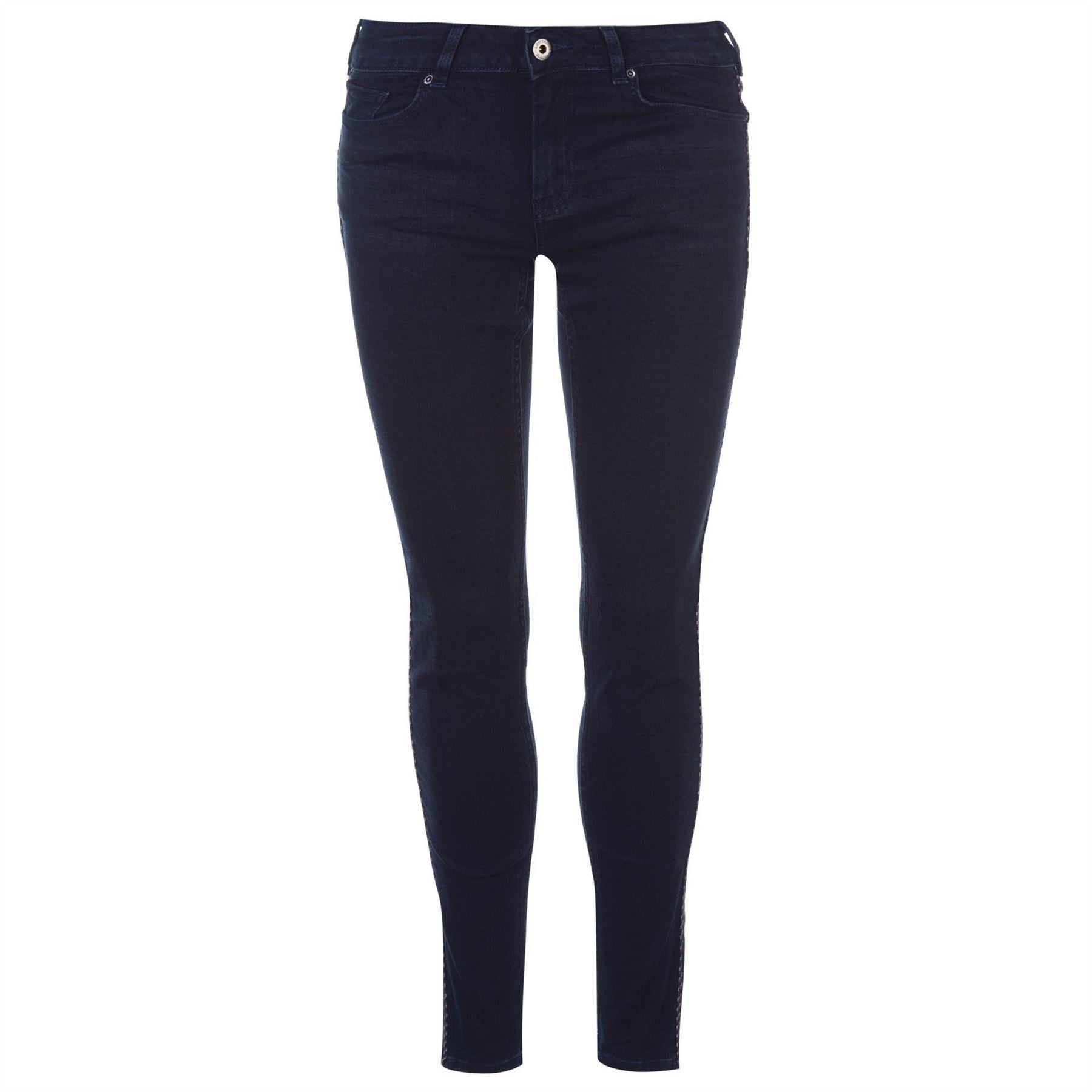 Scotch and Soda Dark Stripe Embroidered Jeans