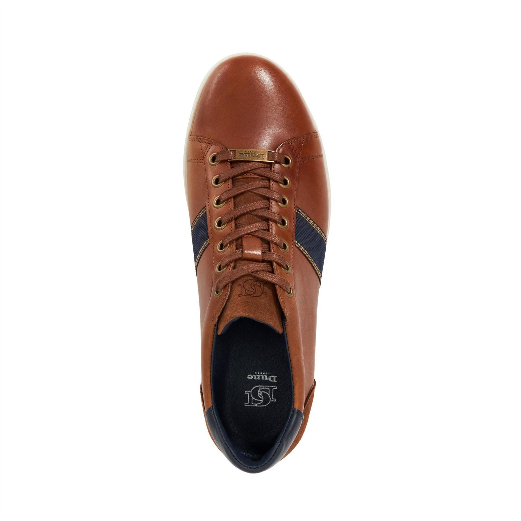 Dune London Lo Trint Stripe Lace Up Canvas Low Top Sneakers