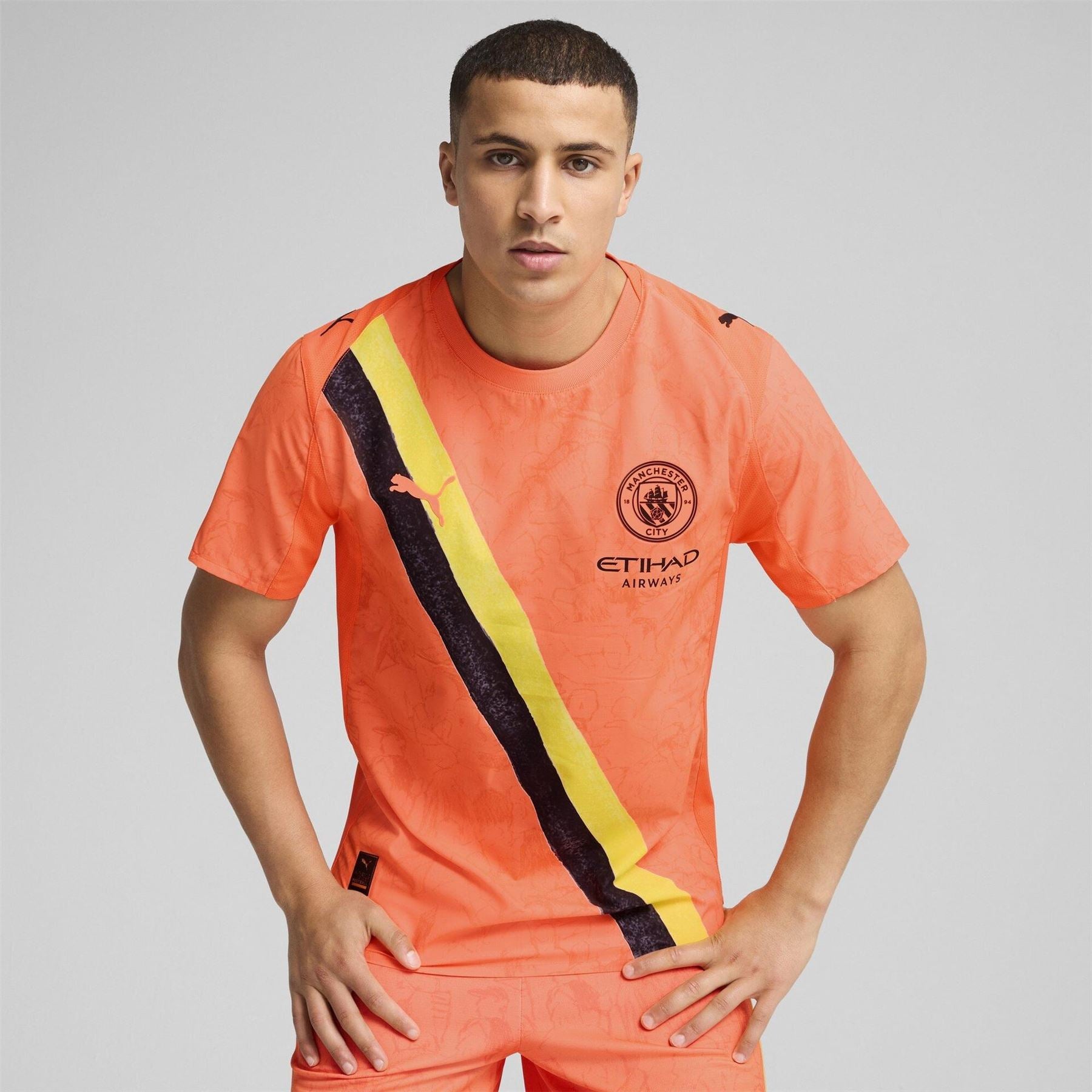 Puma Mens Kidssuper Manchester City Authentic Away Shirt 2025 2026