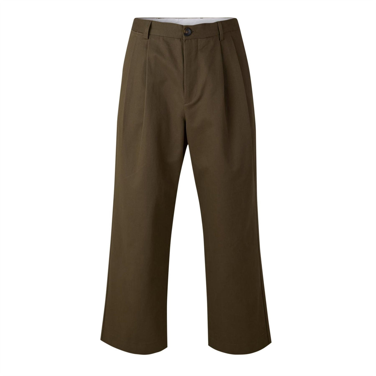 PS Paul Smith Solid Wide Leg Pleated Five Pocket Trousers