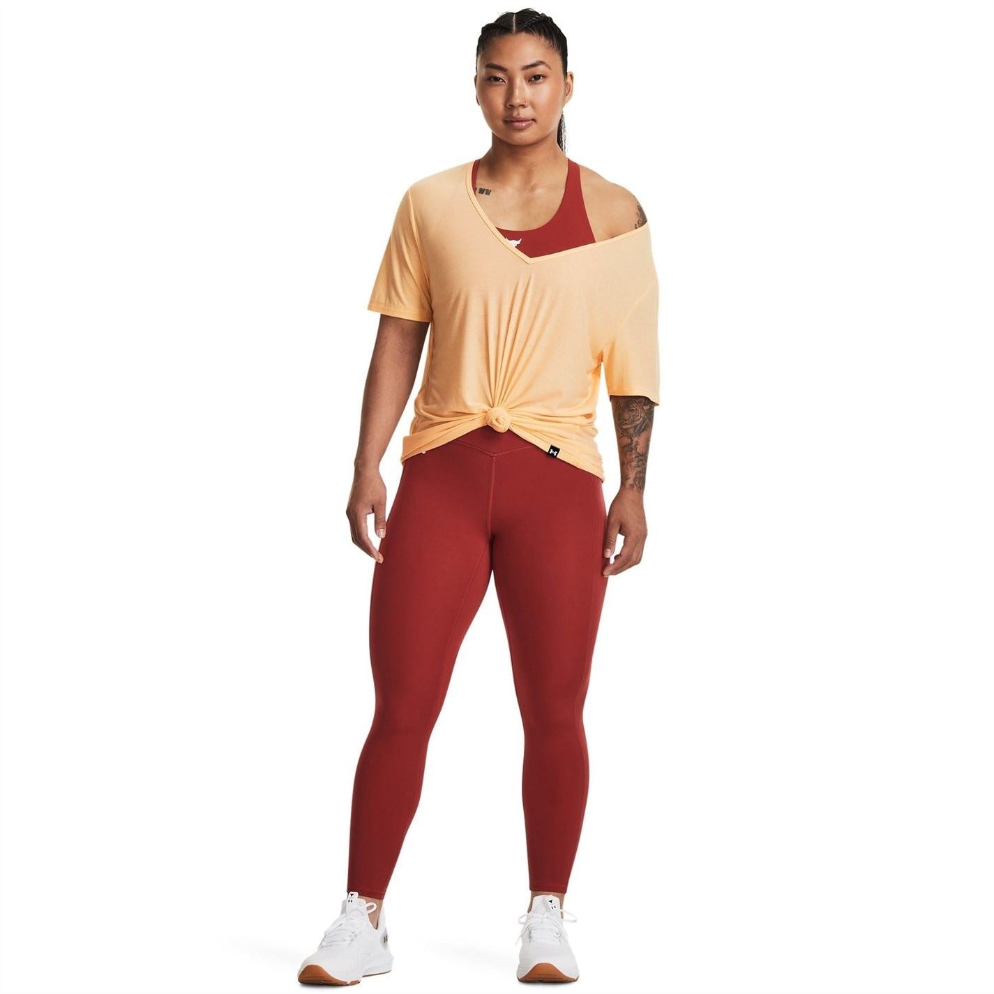 Under Armour Womens Armour Pjt Rck Completer Deep V T Gym Top