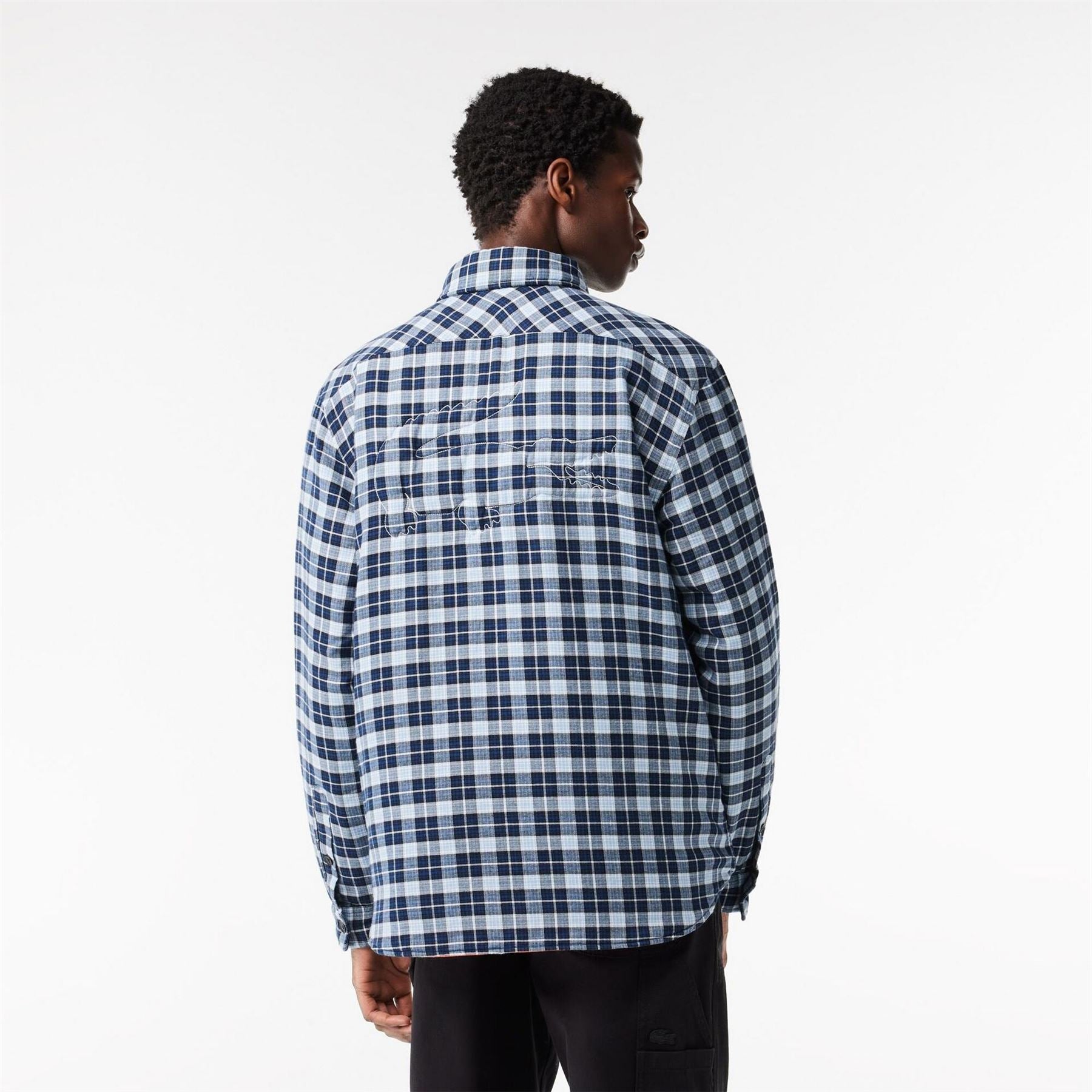 Lacoste Checked Quilted Overshirt Long Sleeve Patterned Shirt