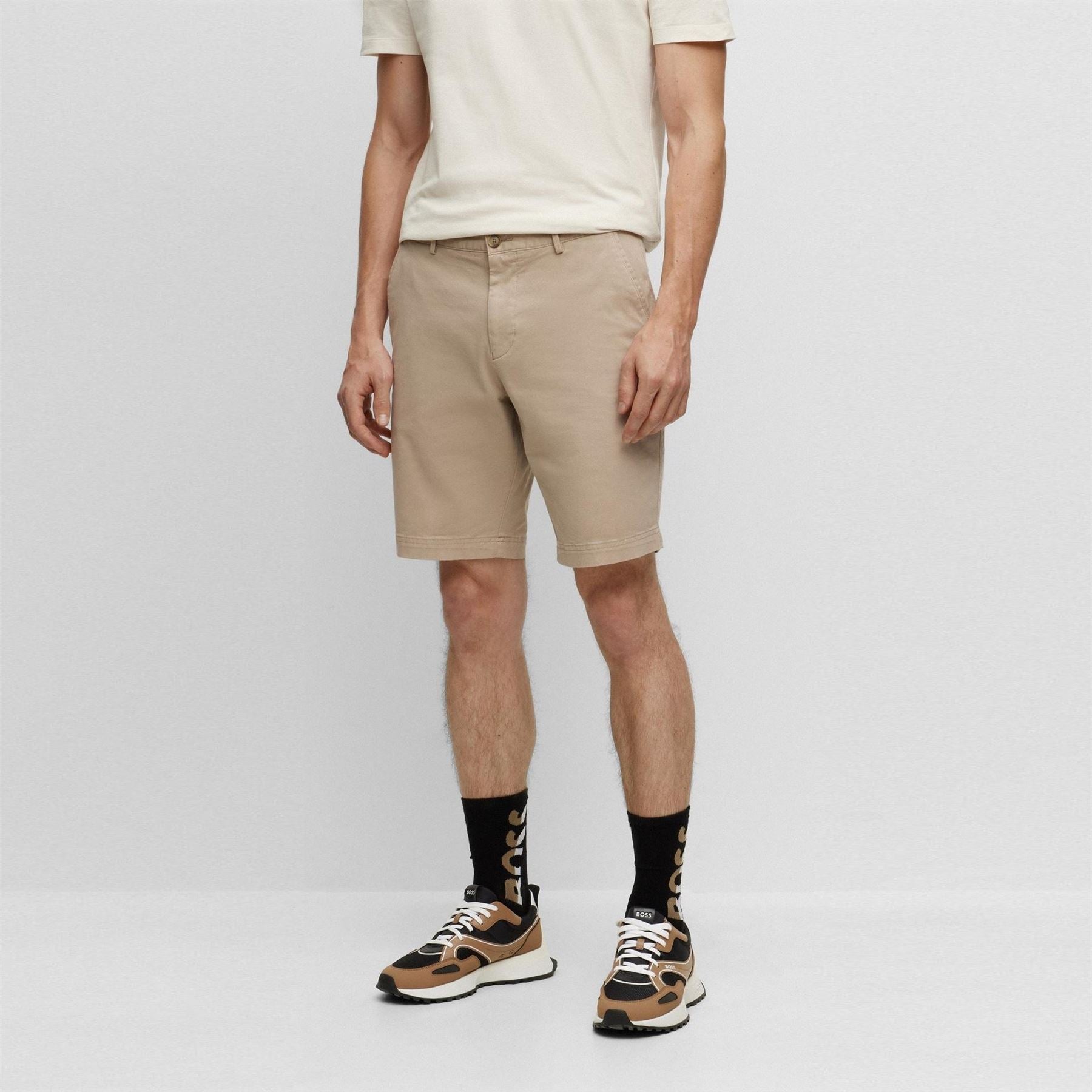 Boss Solid Patterned Regular Fit Bermuda Shorts