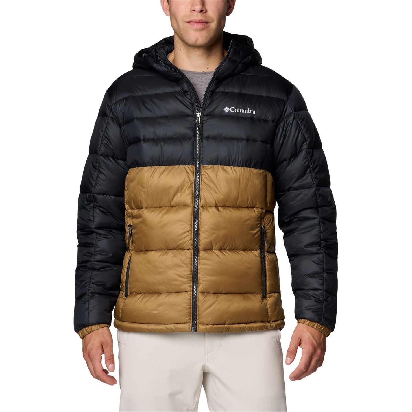 Columbia Buck Butte Hooded Solid Patterned Puffer Jacket