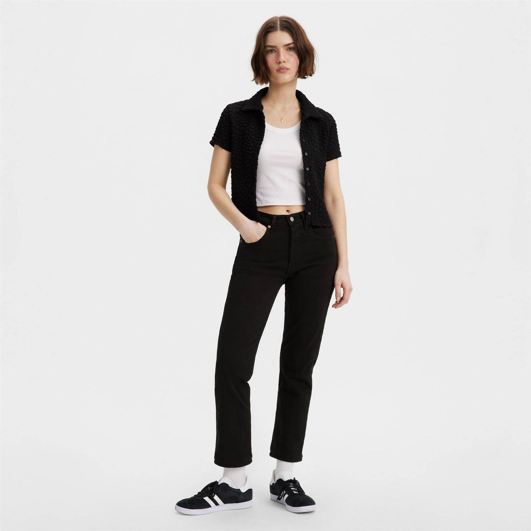 Levis 501 Womens Cropped Jeans