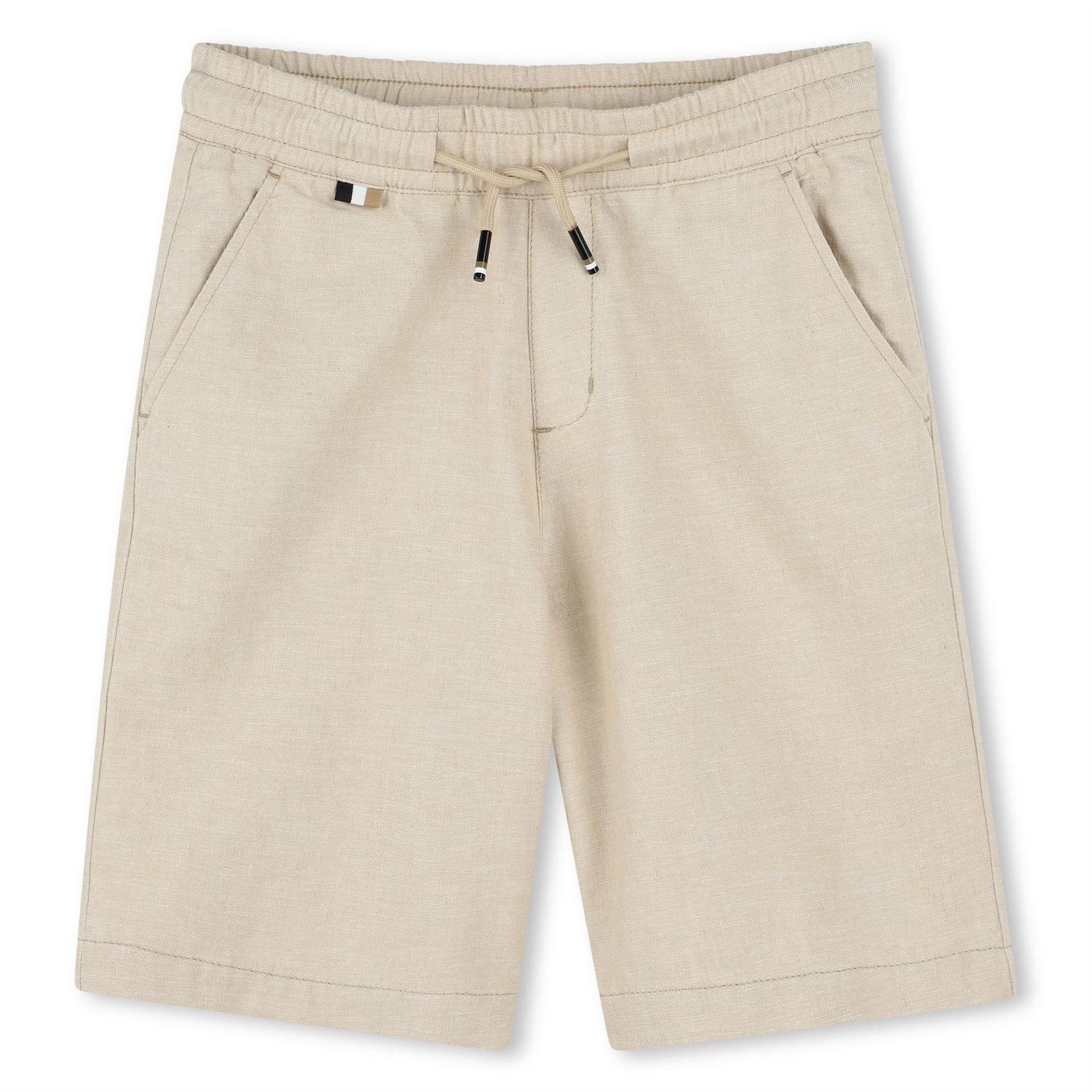 Boss Fleece Shorts With Logo Design