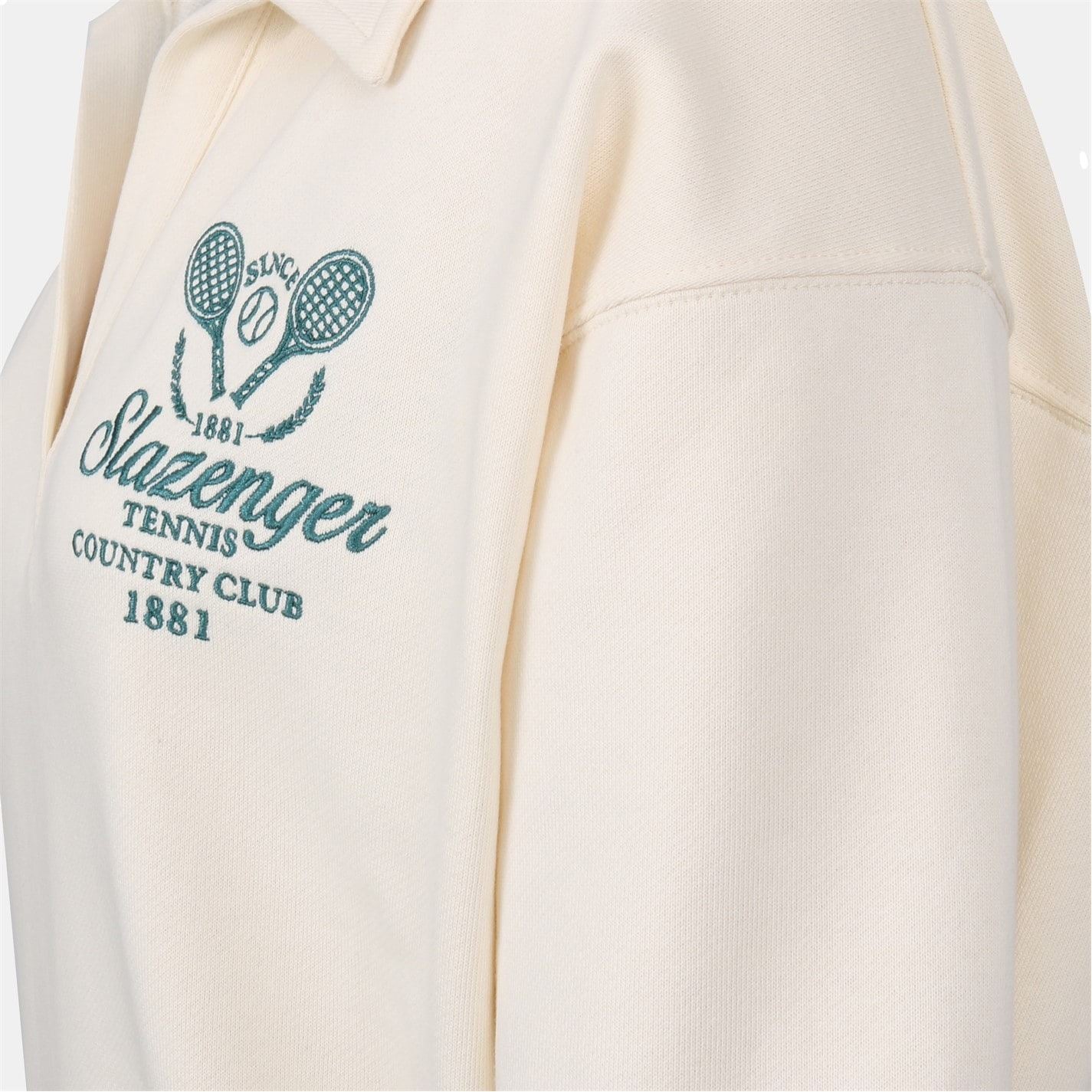 Slazenger Tennis Embroidered Relaxed Fit Drop Shoulder Long Sleeve Sweatshirt