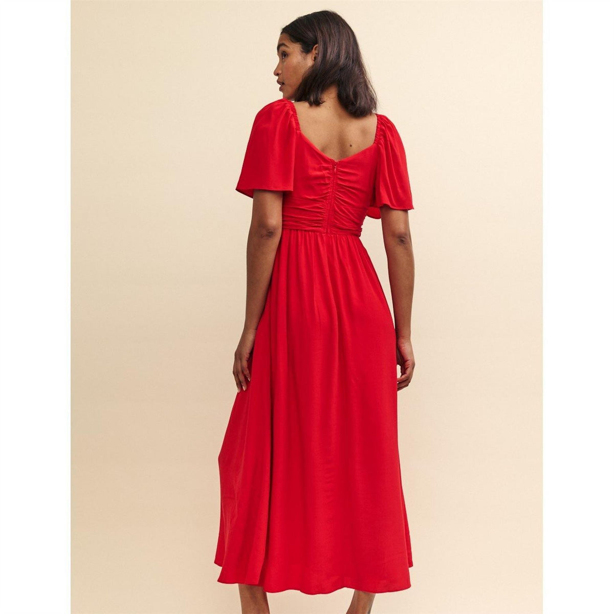 Nobodys Child Tulip Sweetheart Neck Midi Dress