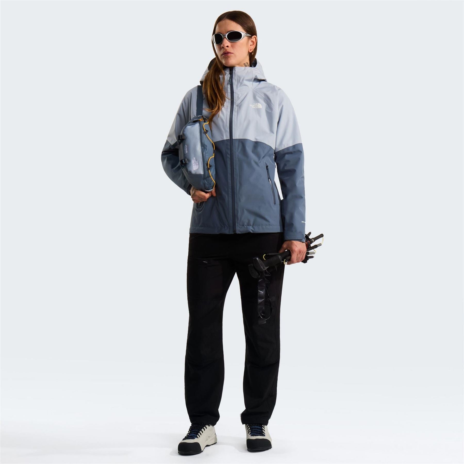 The North Face Womens Diablo Dynamic Hooded Color Block Rain Jacket