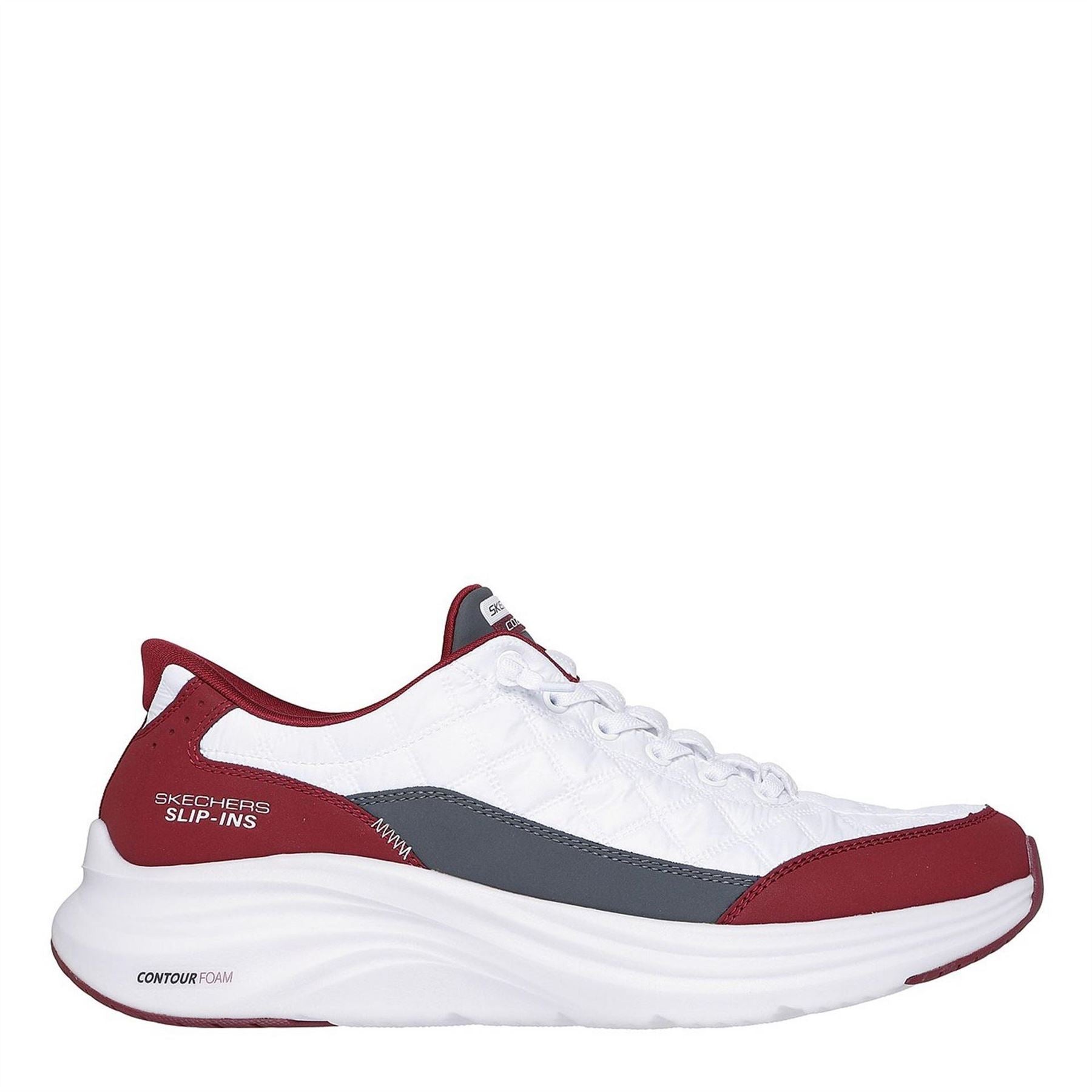 Skechers Mens Quilted Upper Sneaker Slip On Trainers