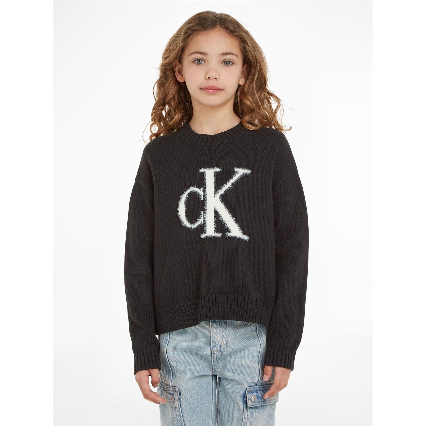 Calvin Klein Jeans Monogram Crew Neck Long Sleeve Sweater