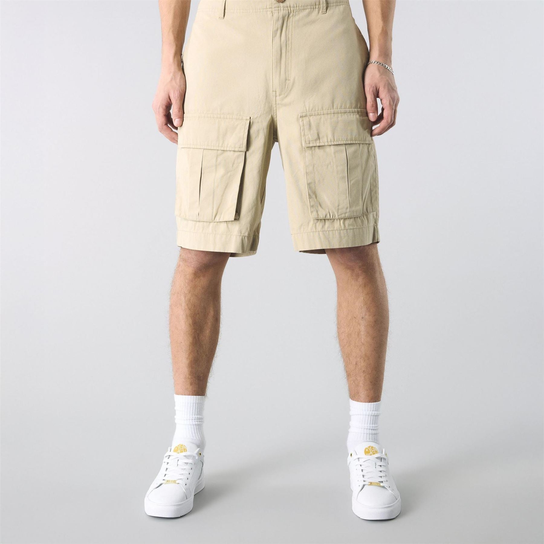 Pretty Green Cargo Shorts with Utility Pocket