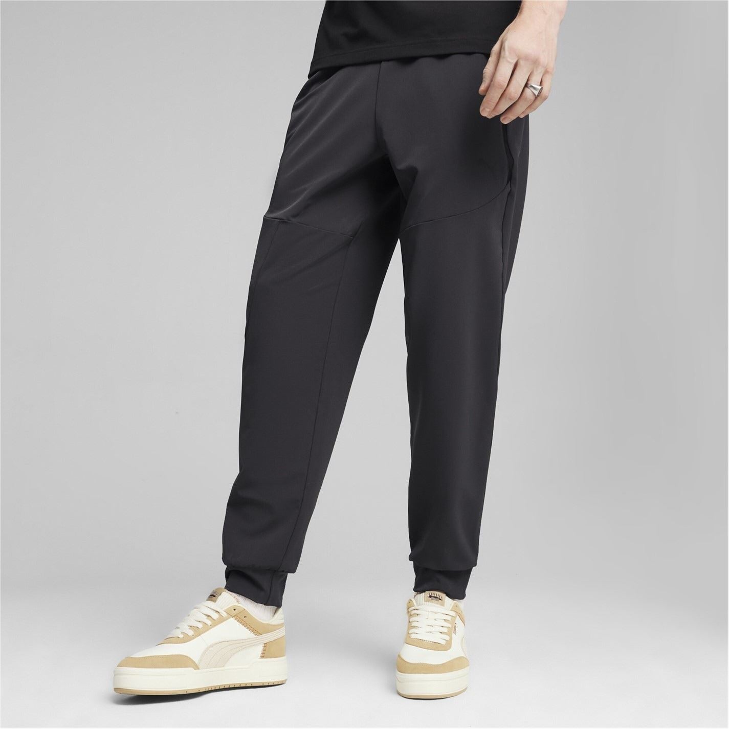 Puma Zipped Pocket Solid Patterned Joggers