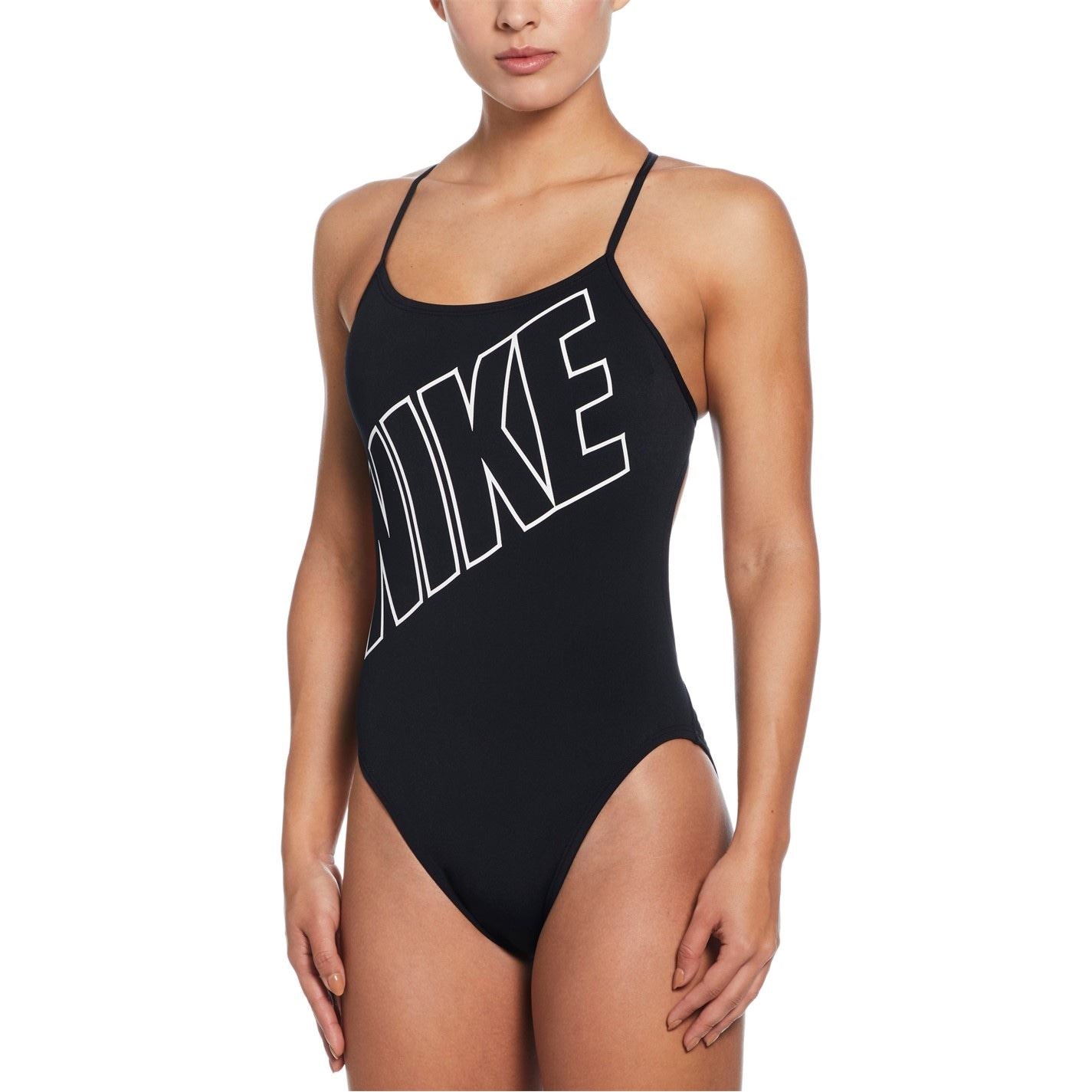 Nike Graphic Logo Print Slim Fit Swimsuit