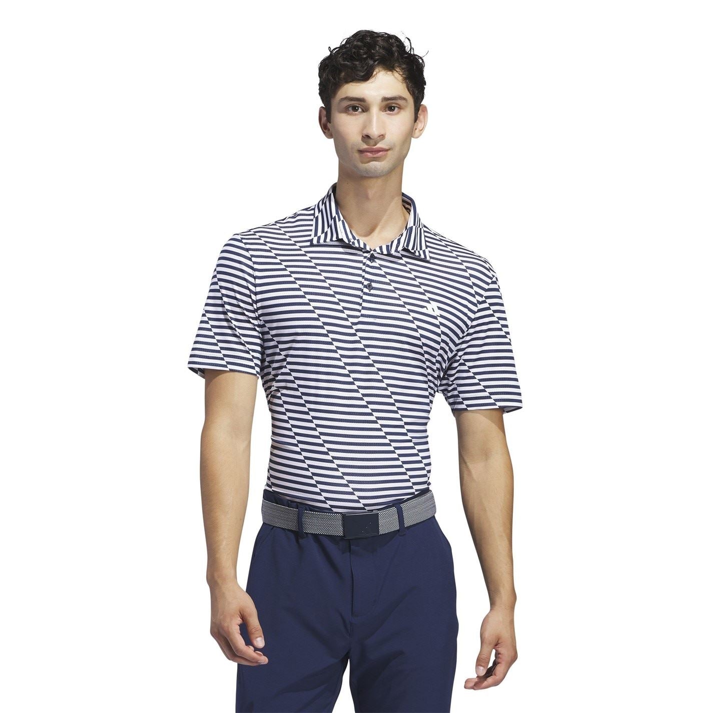 adidas Mesh Print Regular Fit Polo Shirt