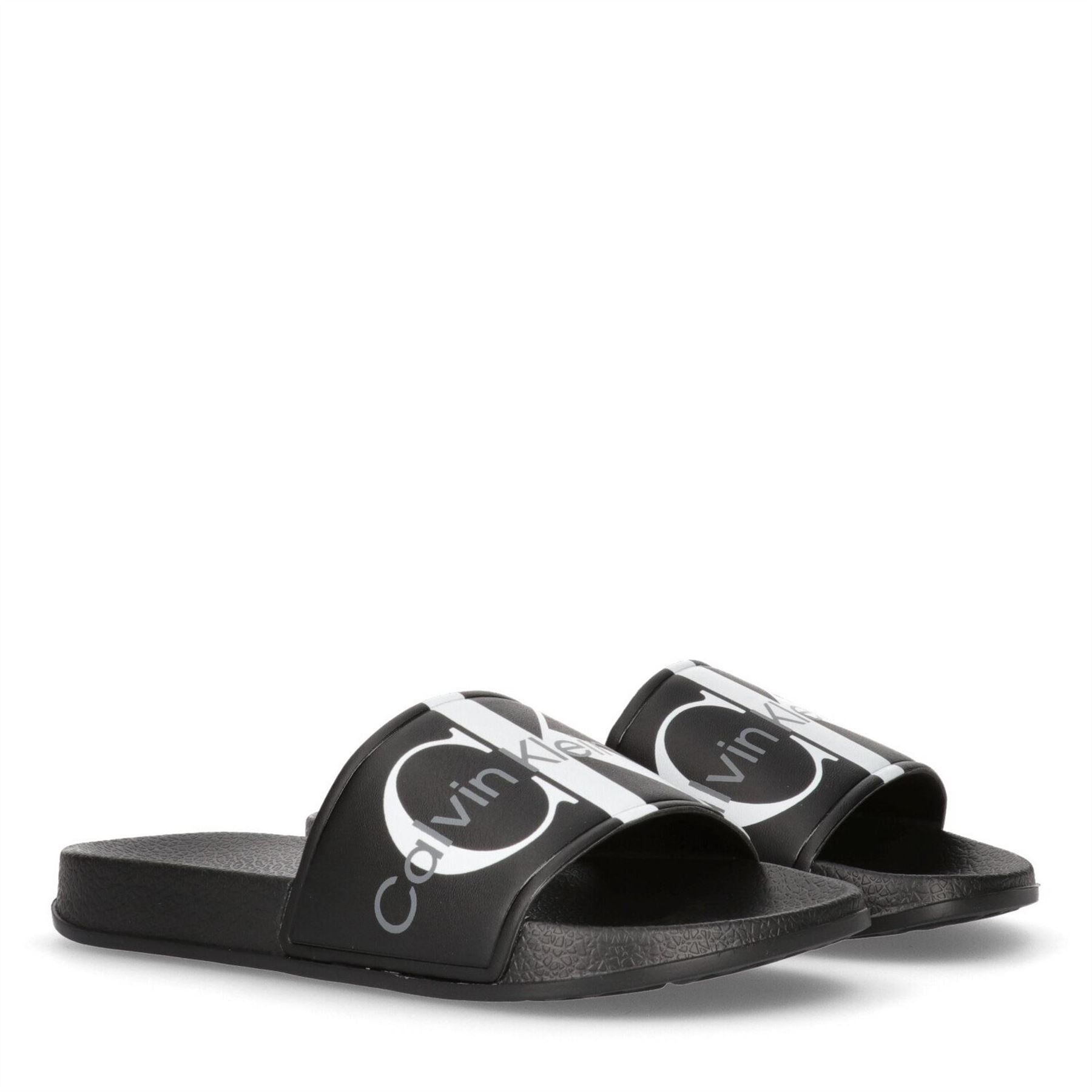 Calvin Klein Jeans Logo Slides Pool Sandals