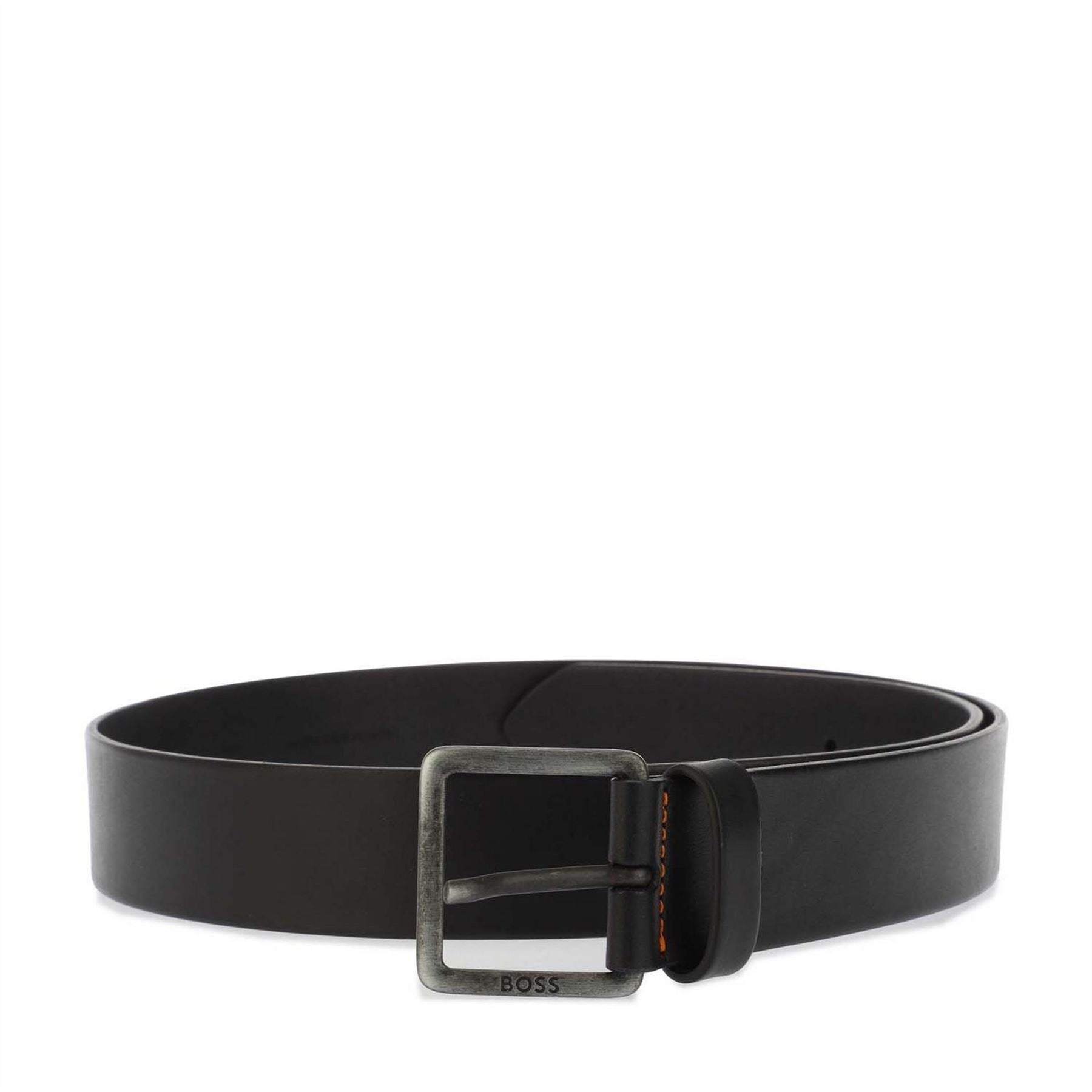 Boss Leather Belt with Metal Buckle