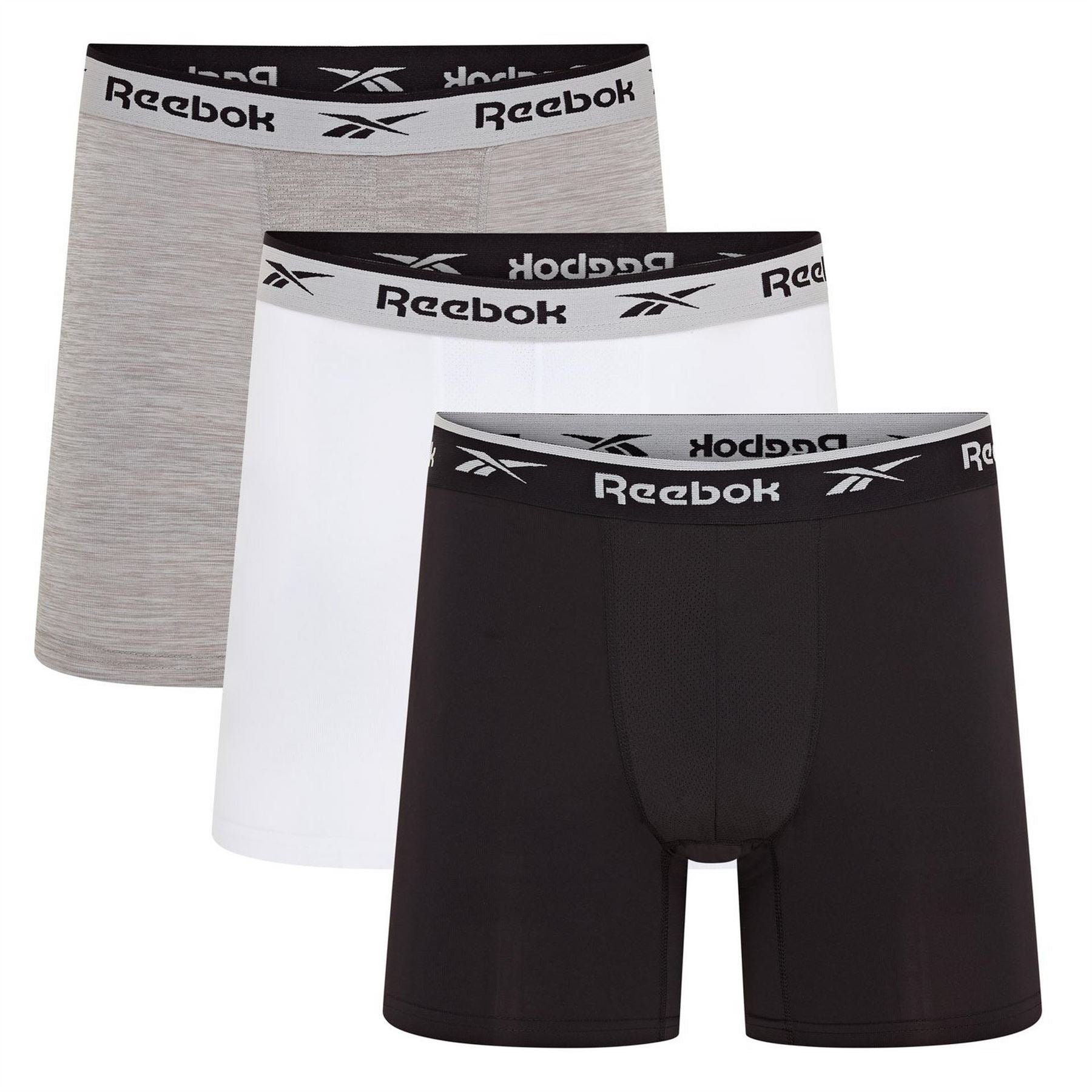 Reebok Mens 3 Pack Performance Boxer Shorts