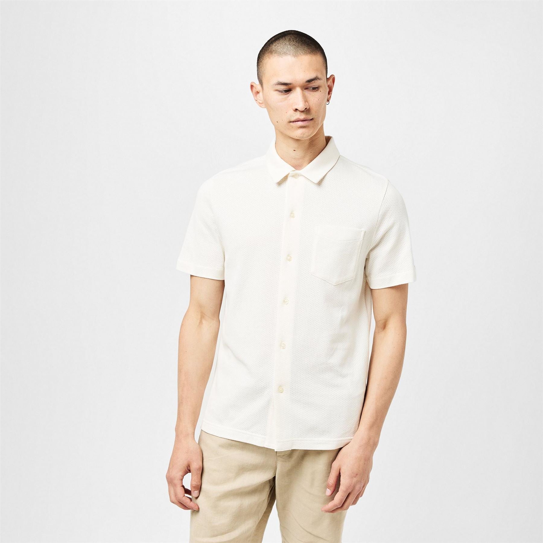 Tommy Hilfiger Waffle Regular Fit Short Sleeve Shirt