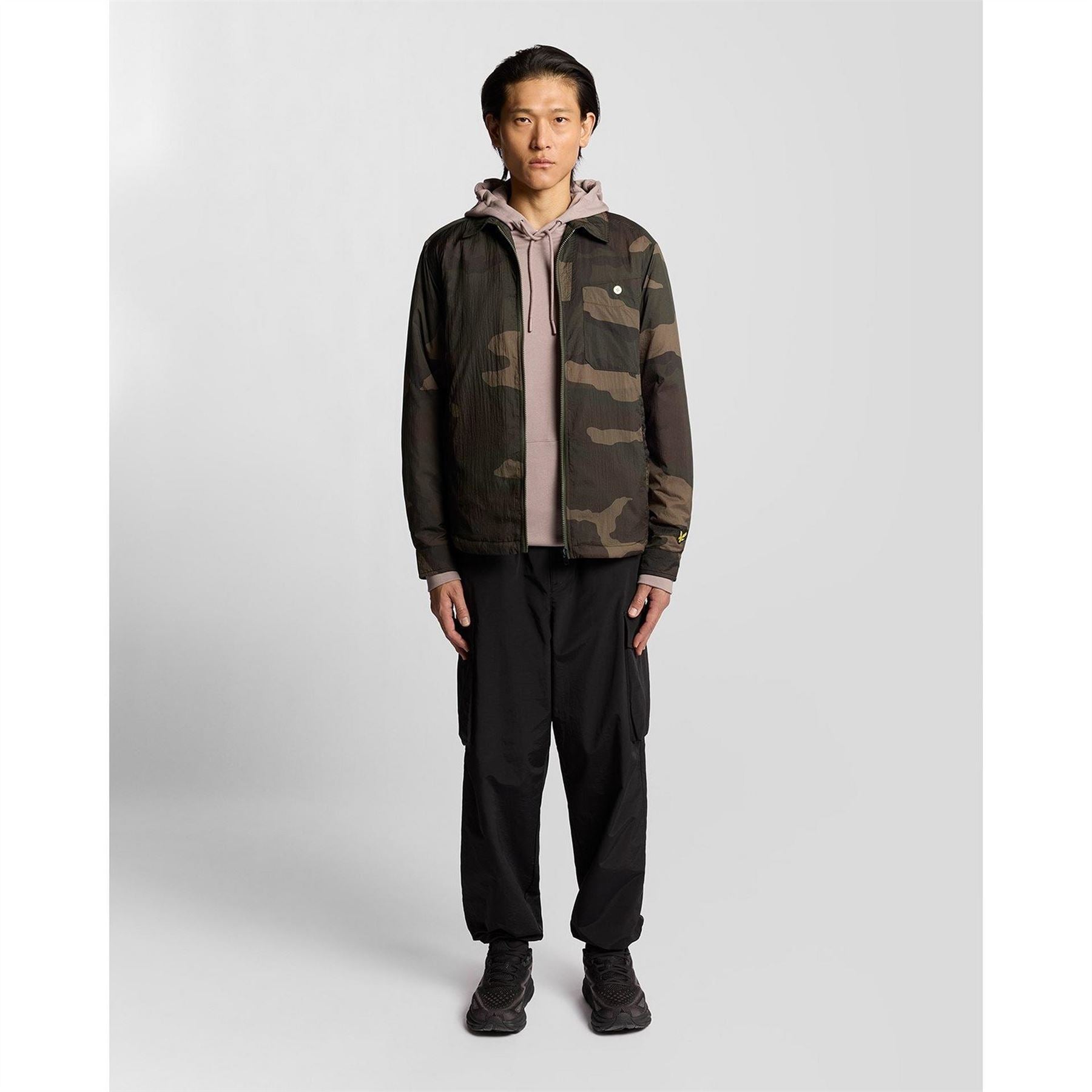 Lyle and Scott Camo Patterned Overshirt with Chest Pocket