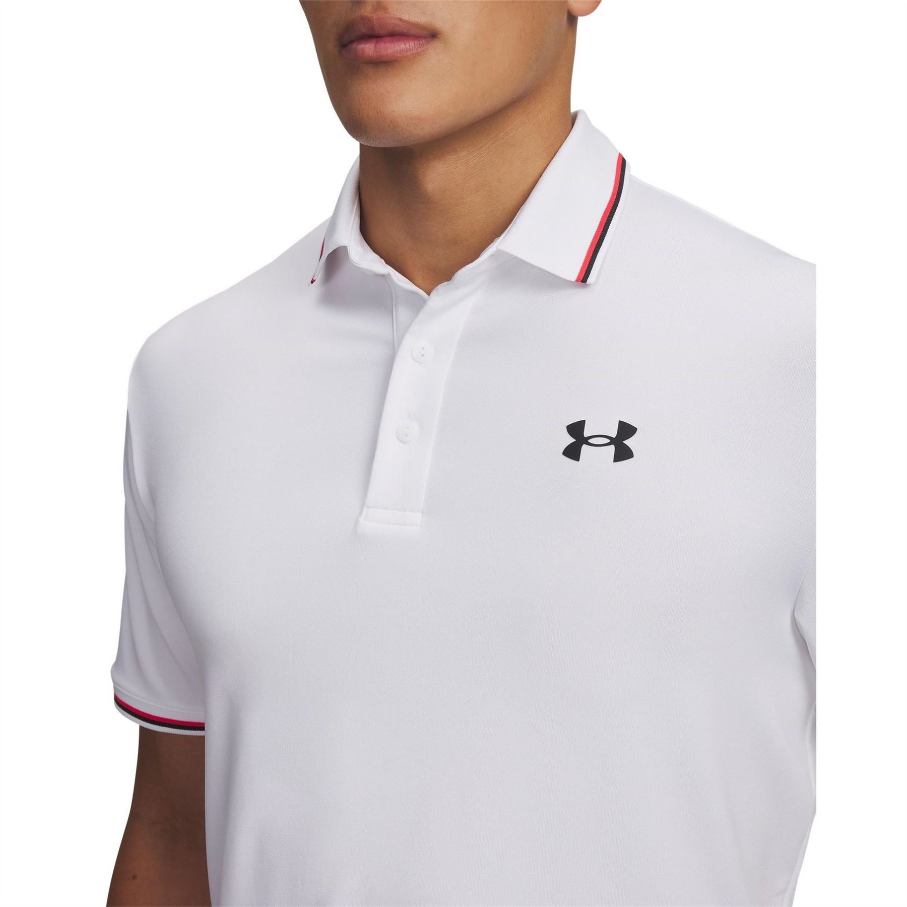 Under Armour Ribbed Collared Short Sleeve Polo Shirt