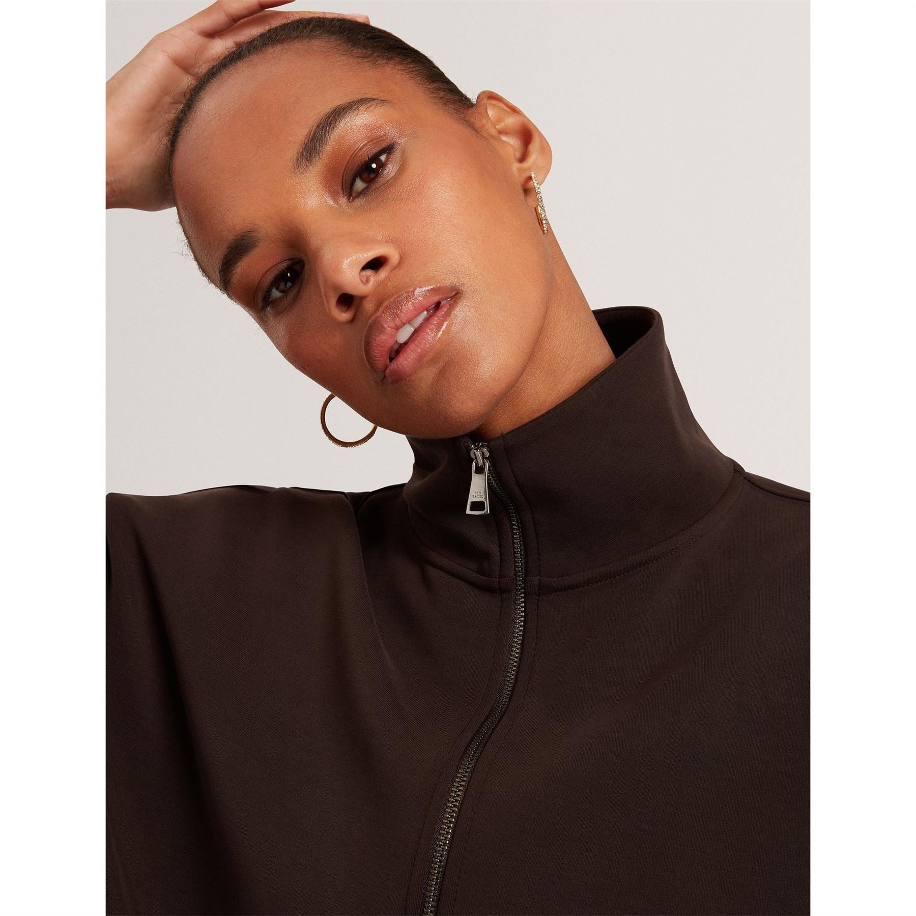 Ted Baker Funnel Neck Long Sleeve Drop Shoulder Sweatshirt